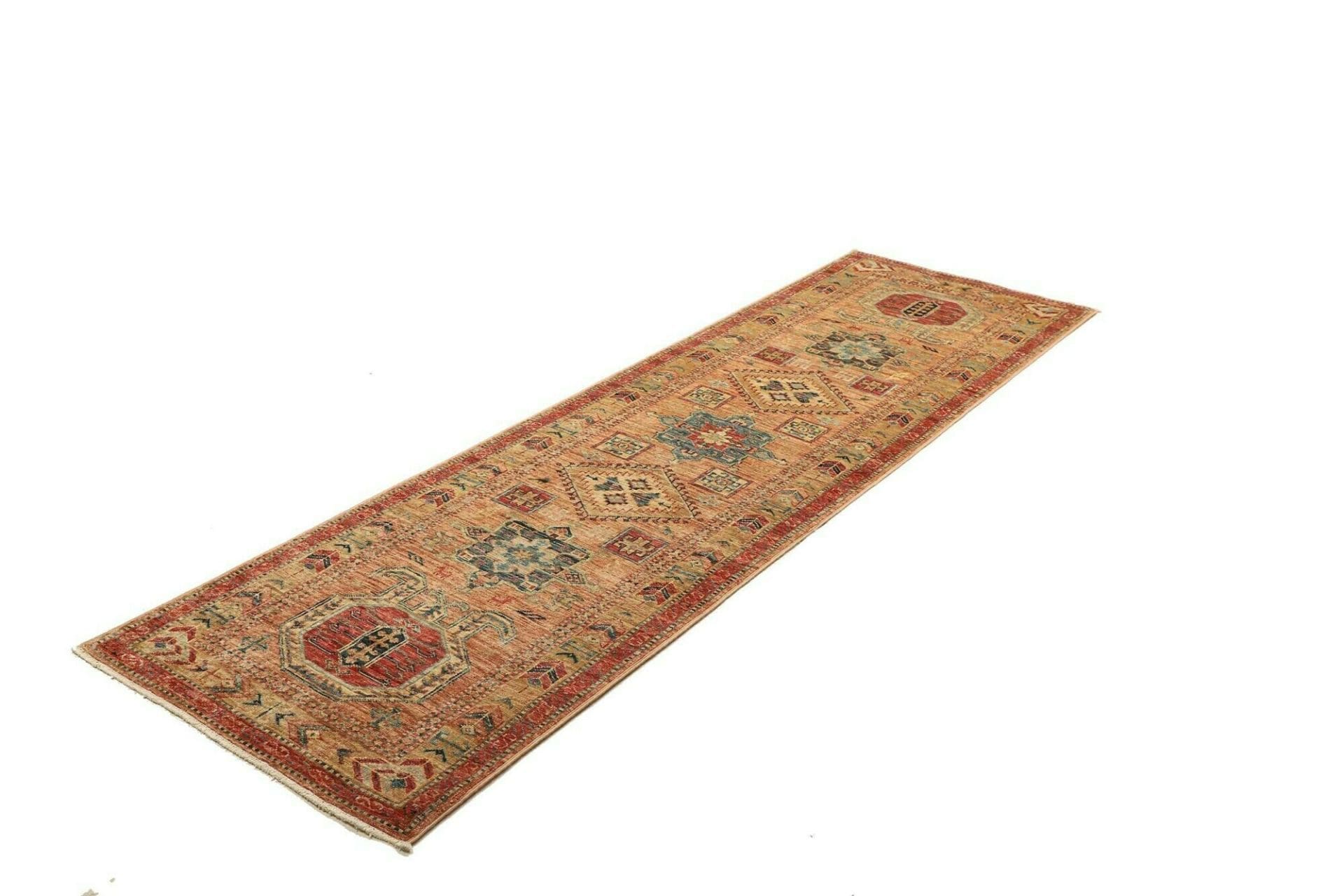 Kazak Orientteppich 77 × 251 cm aus Wolle, handgeknüpft