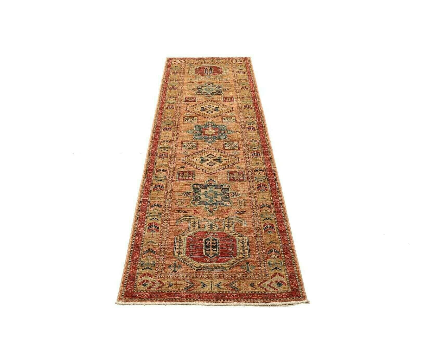 Kazak Orientteppich 77 × 251 cm aus Wolle, handgeknüpft