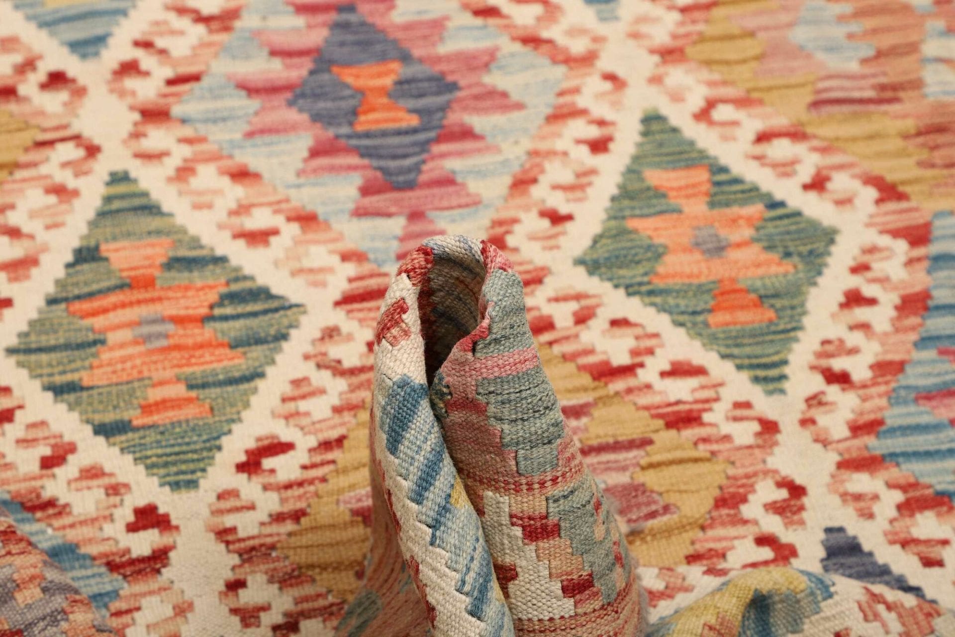 Handgewebter Kelim, 103 × 208 cm, Wolle