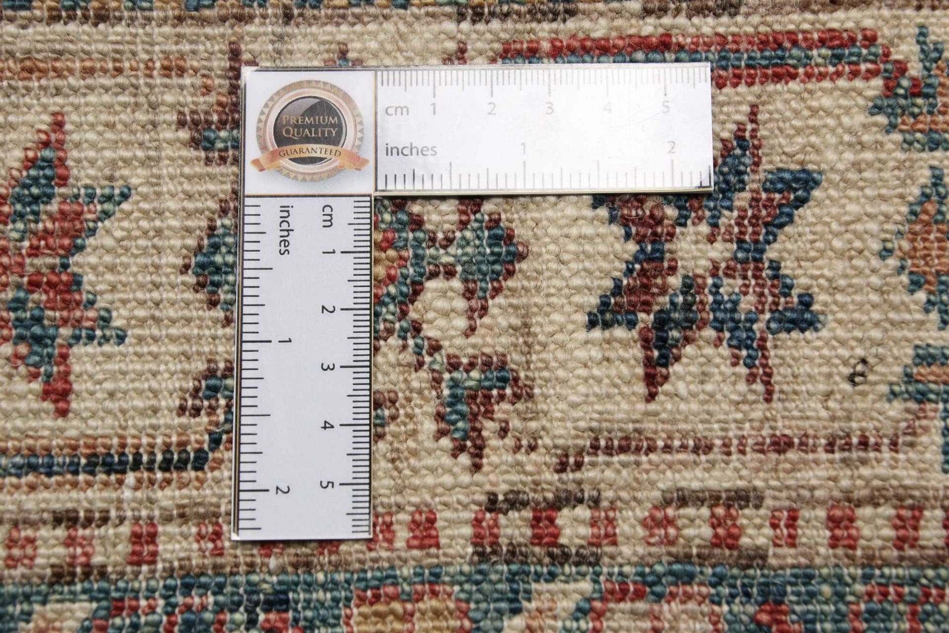 kazak-teppich-83-x-243-cm-geometrisches-muster-handgeknupft-9 Handgeknüpfter Kazak Orientteppich 83 × 243 cm