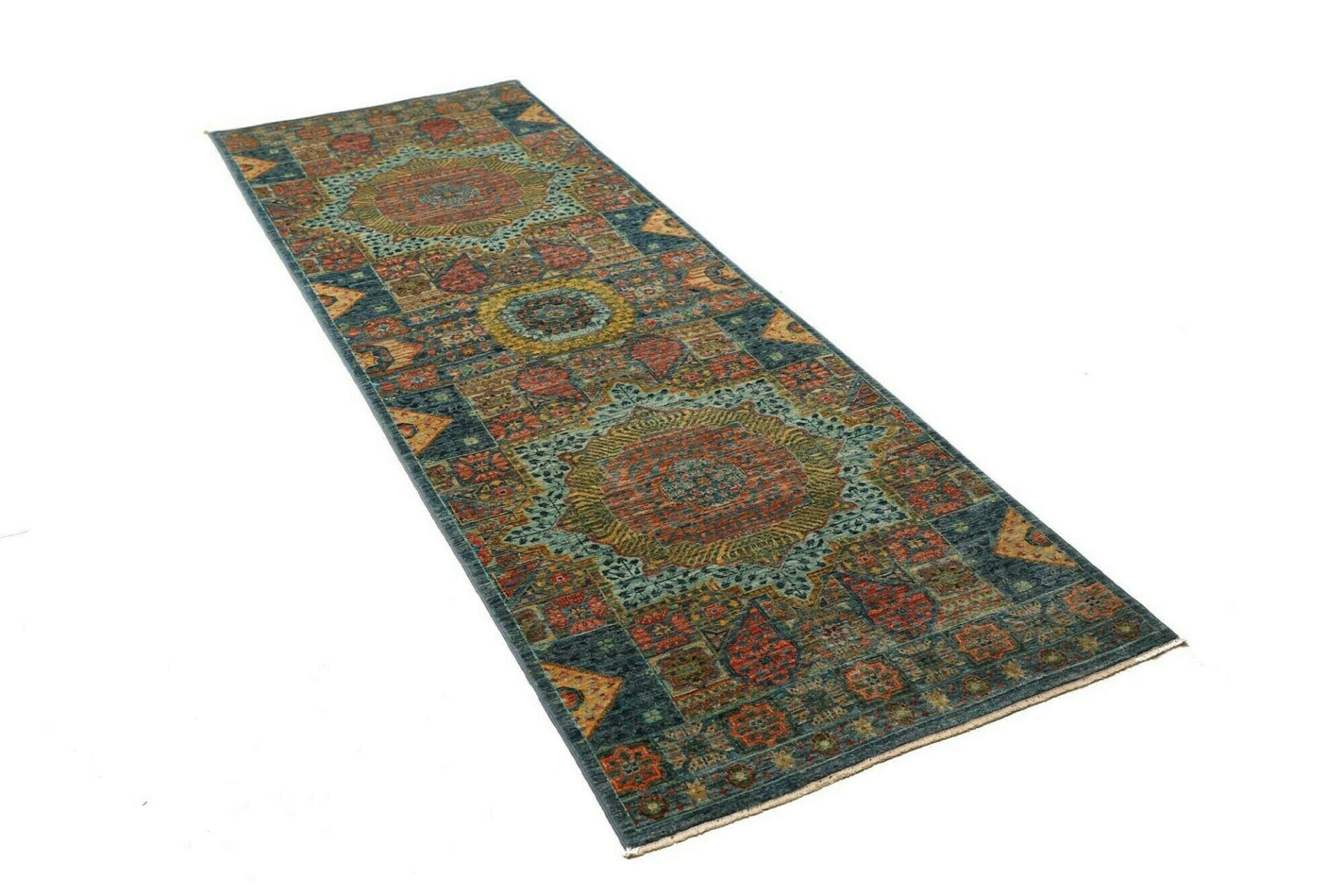 mamluk-orientteppich-85-x-255-cm-handgeknupft-hohe-qualitat-2 Mamluk Orientteppich 85 × 255 cm aus Wolle, handgeknüpft
