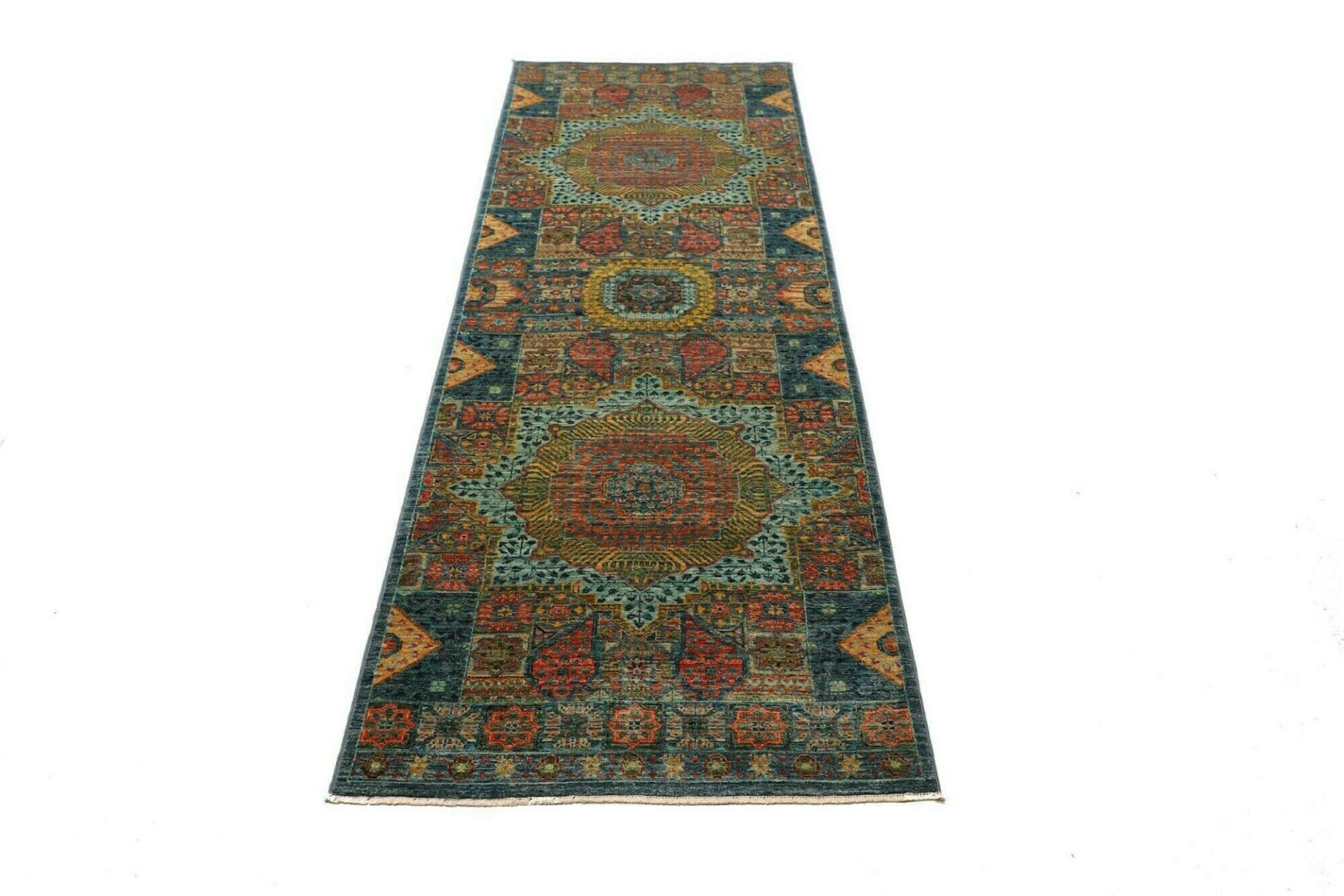 mamluk-orientteppich-85-x-255-cm-handgeknupft-hohe-qualitat-3 Mamluk Orientteppich 85 × 255 cm aus Wolle, handgeknüpft