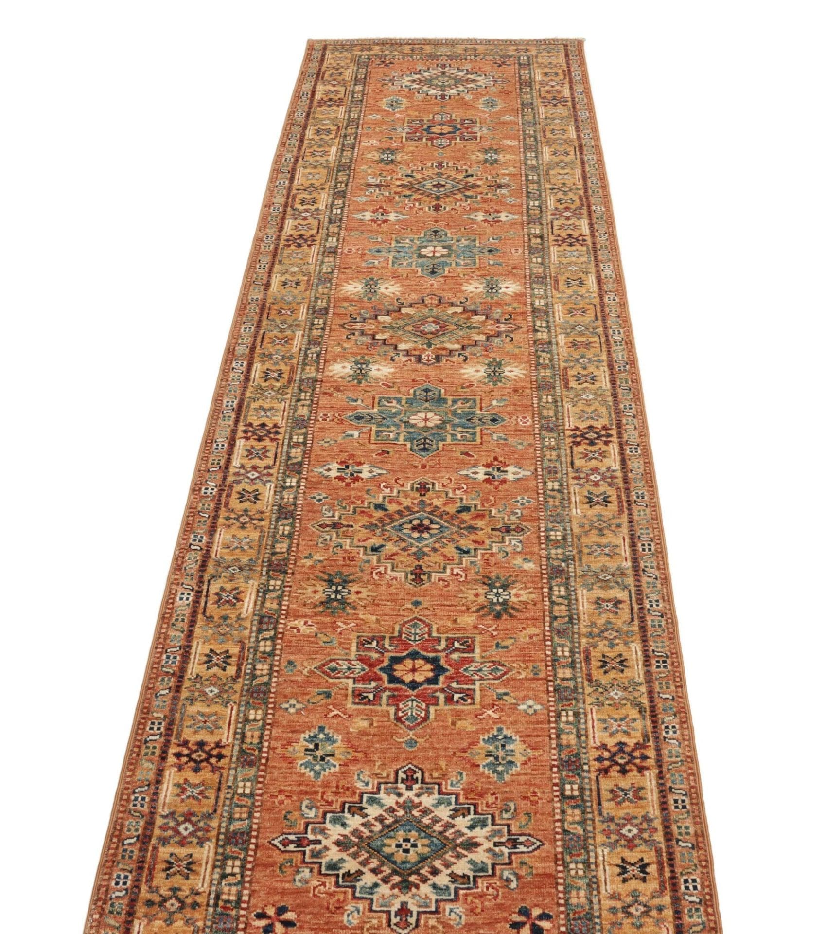 Kazak Orientteppich 86 × 282 cm aus Wolle, handgeknüpft