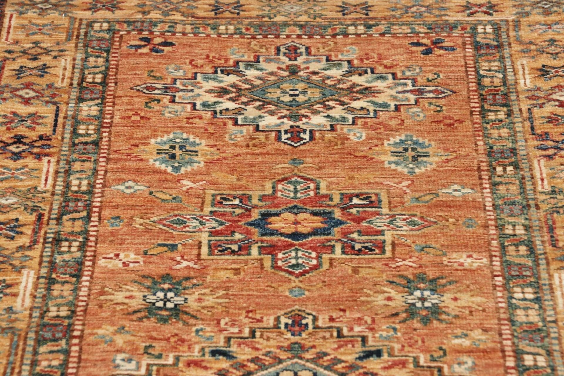 Kazak Orientteppich 86 × 282 cm aus Wolle, handgeknüpft