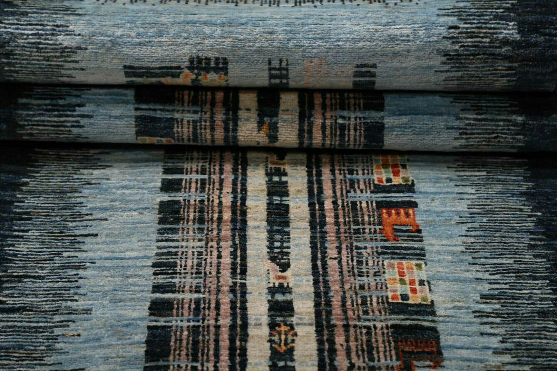 Gabbeh Orientteppich aus Pakistan, 78 × 296 cm