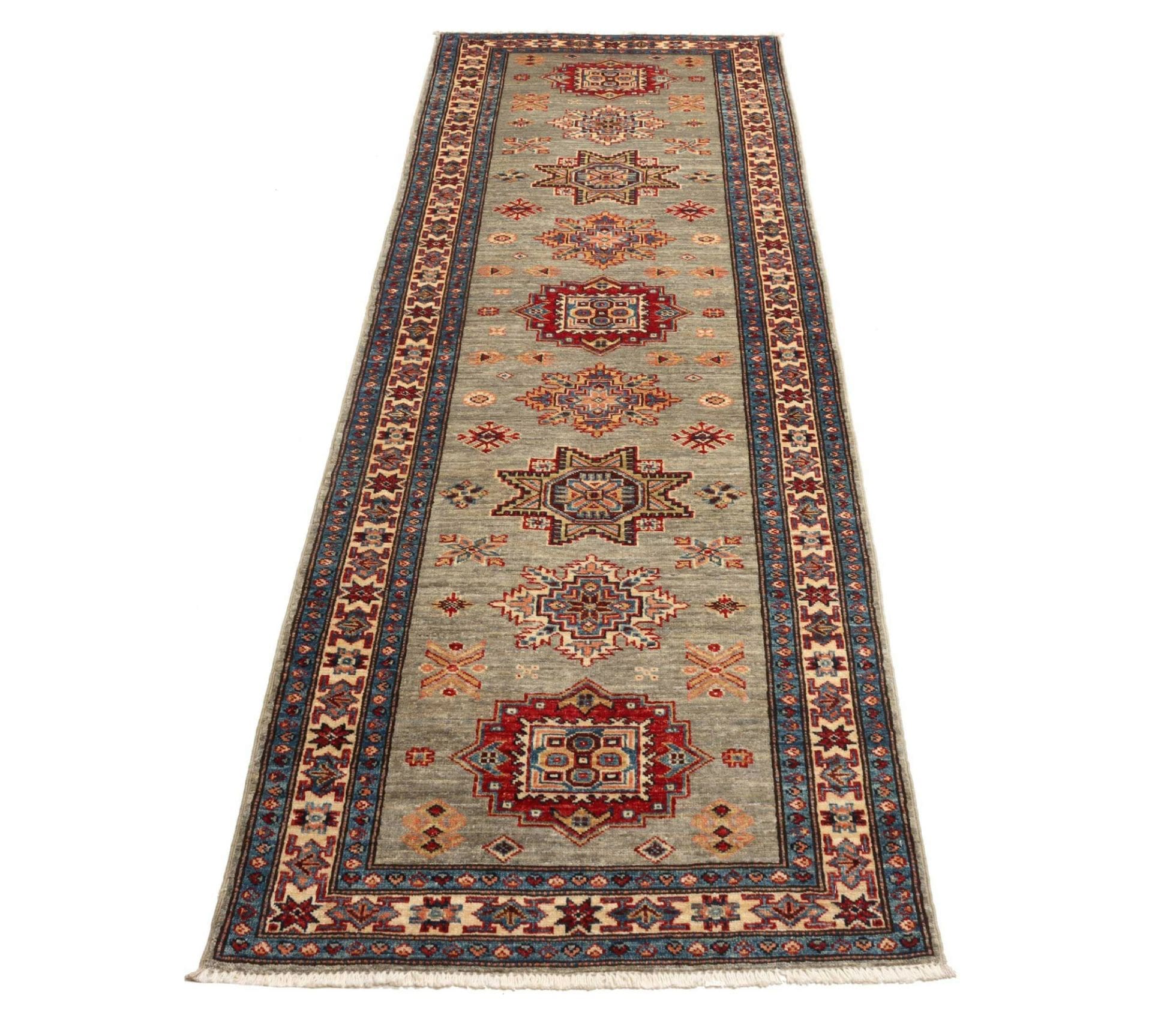 Kazak Orientteppich 83 × 235 cm aus Wolle, handgeknüpft