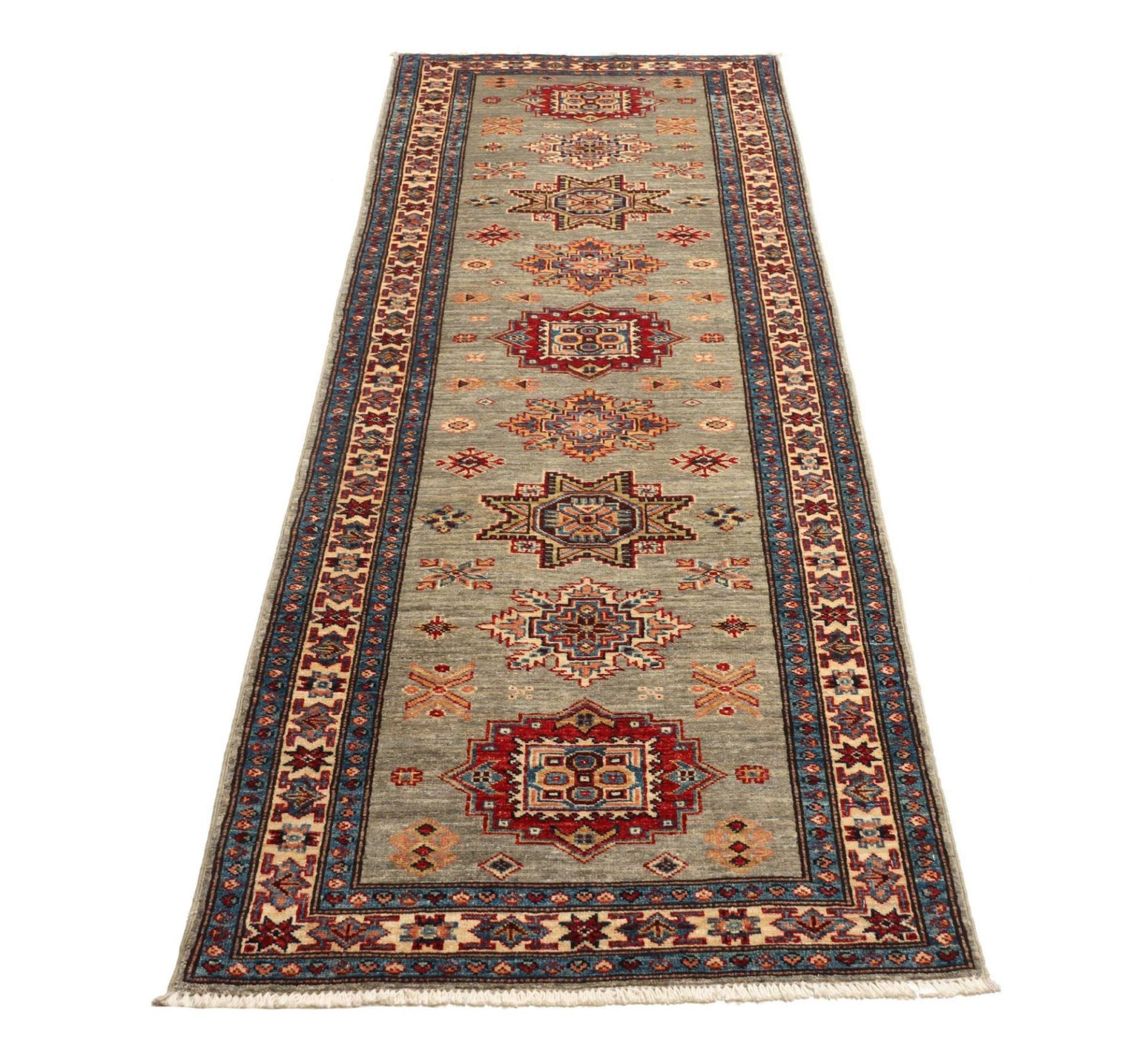 Kazak Orientteppich 83 × 235 cm aus Wolle, handgeknüpft