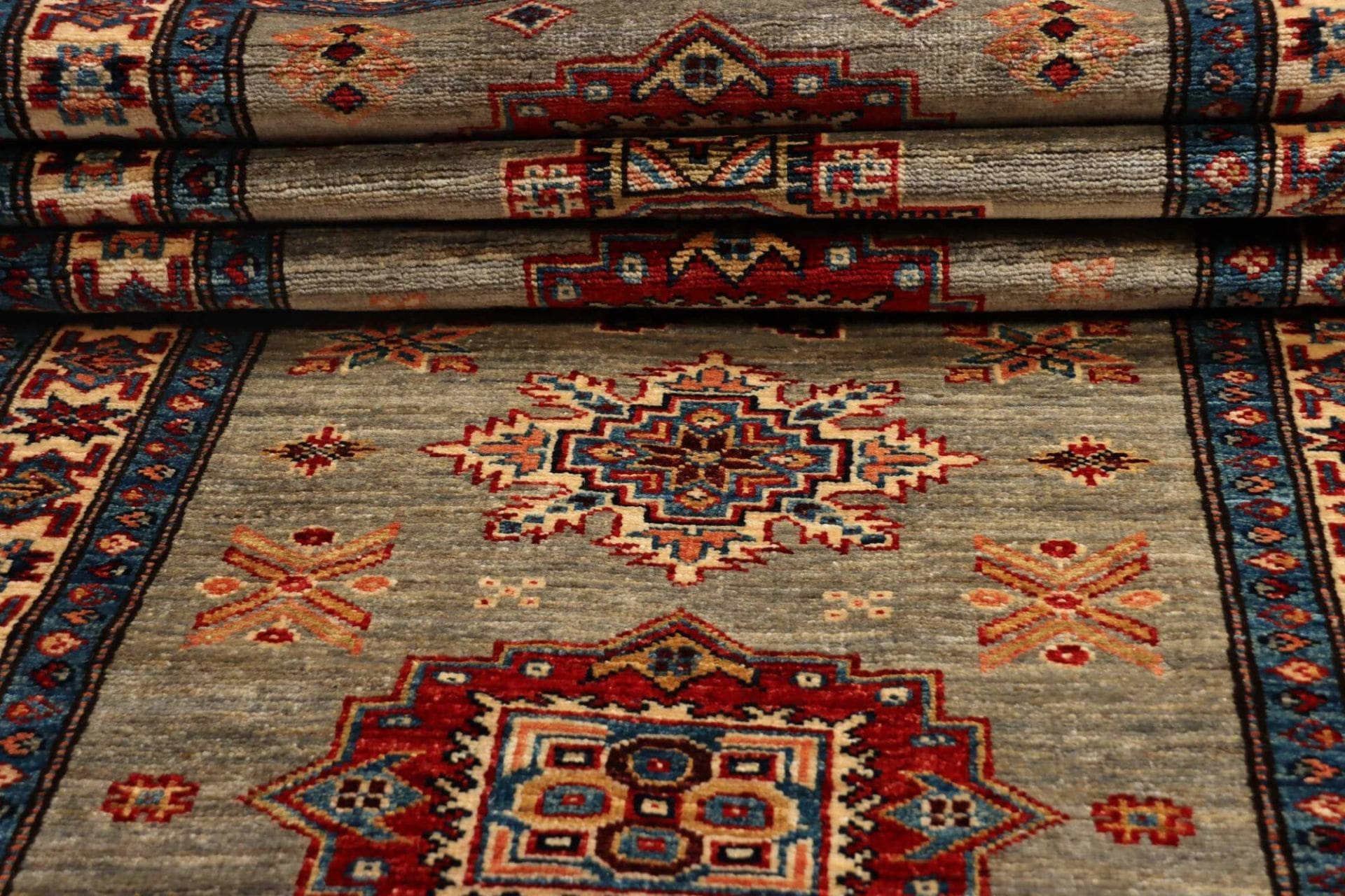 Kazak Orientteppich 83 × 235 cm aus Wolle, handgeknüpft