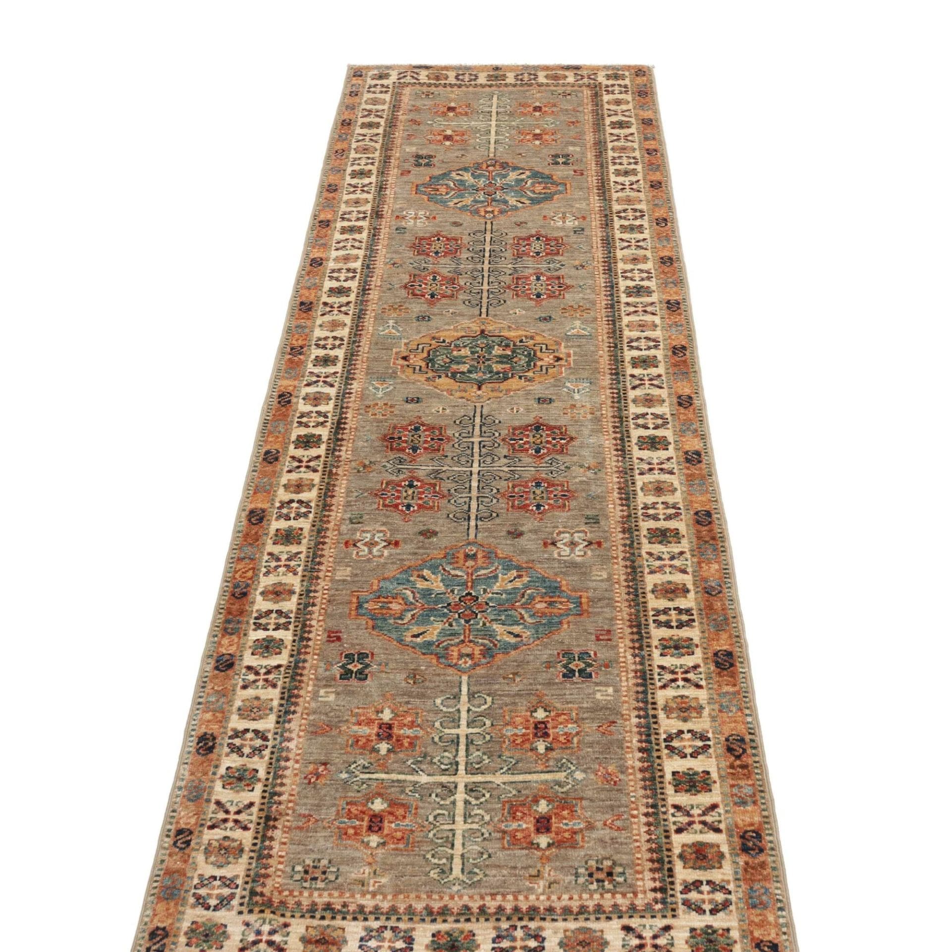 Handgeknüpfter Kazak Orientteppich, 82 × 254 cm, Wolle