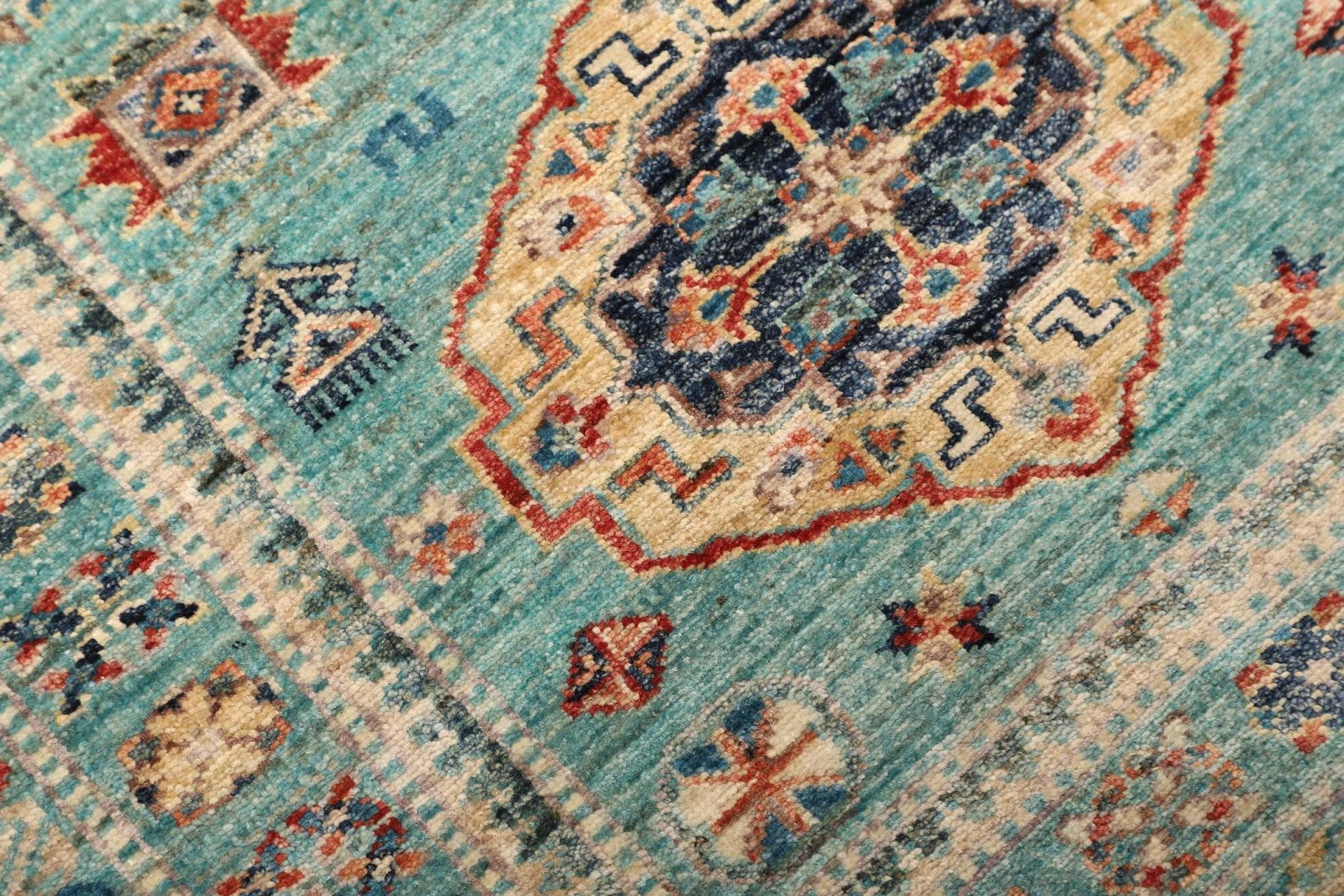 kazak-orientteppich-86-x-250cm-geometrisches-muster-handgeknupft-5 Kazak Orientteppich 86 × 250 cm aus Wolle, handgeknüpft