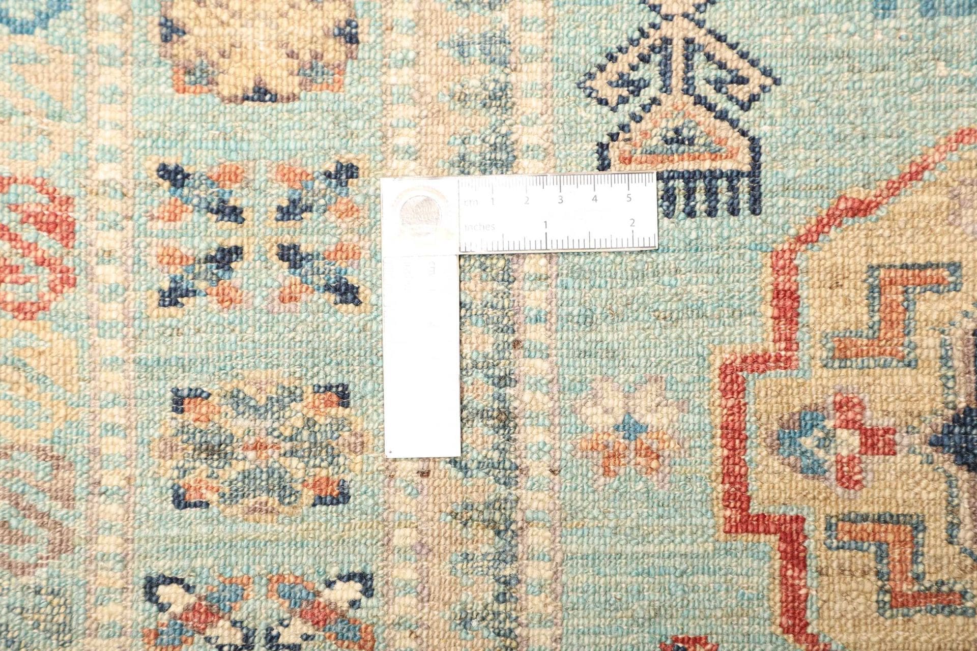 kazak-orientteppich-86-x-250cm-geometrisches-muster-handgeknupft-9 Kazak Orientteppich 86 × 250 cm aus Wolle, handgeknüpft