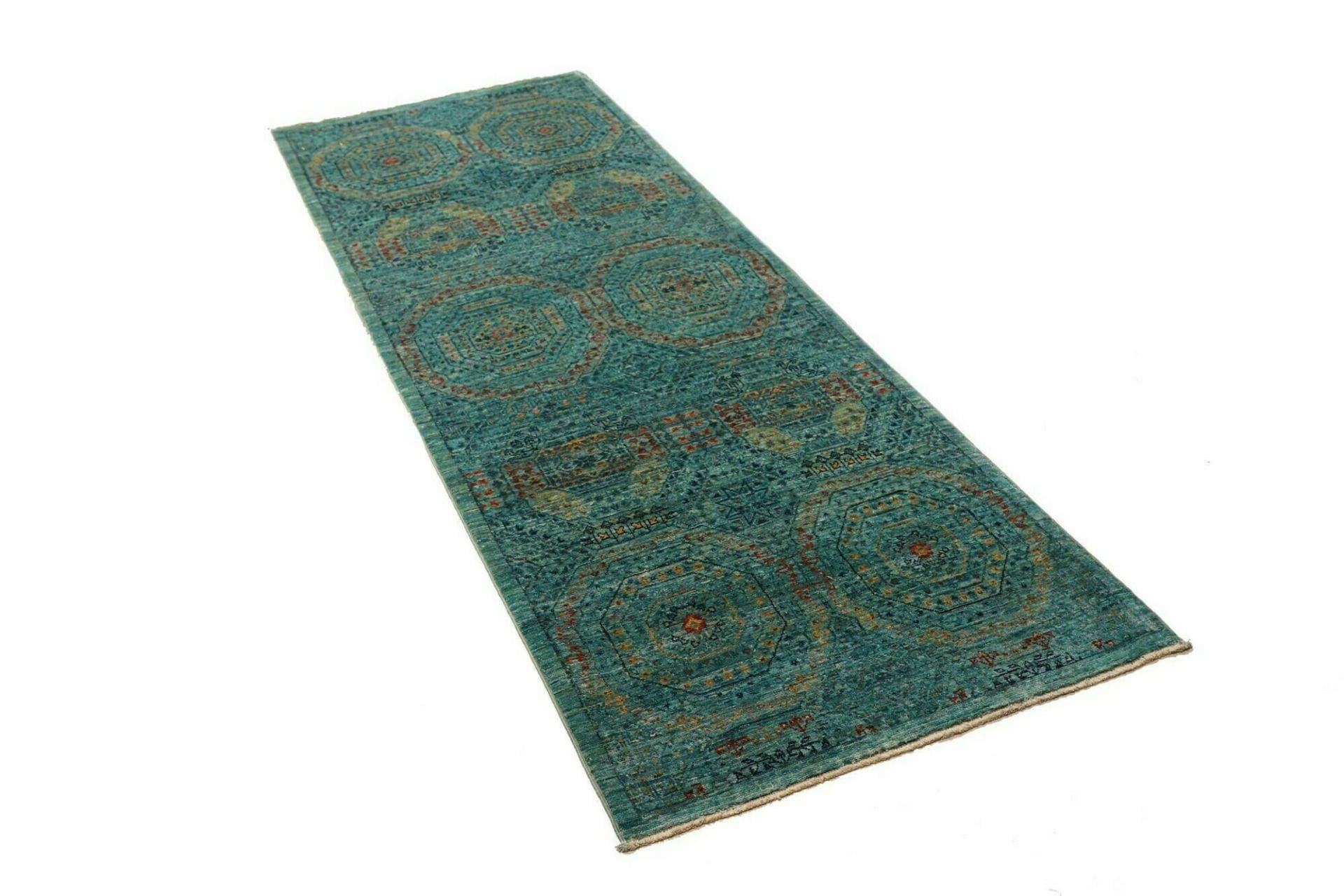 mamluk-teppich-80-x-217-cm-handgeknupft-aus-schurwolle-orientteppich-2 Handgeknüpfter Mamluk Orientteppich, 80 × 217 cm, Wolle