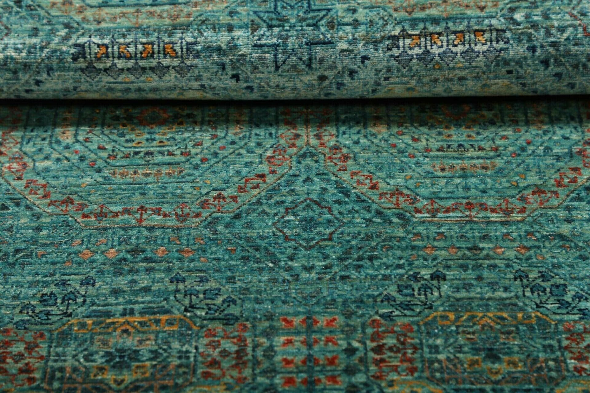 mamluk-teppich-80-x-217-cm-handgeknupft-aus-schurwolle-orientteppich-8 Handgeknüpfter Mamluk Orientteppich, 80 × 217 cm, Wolle