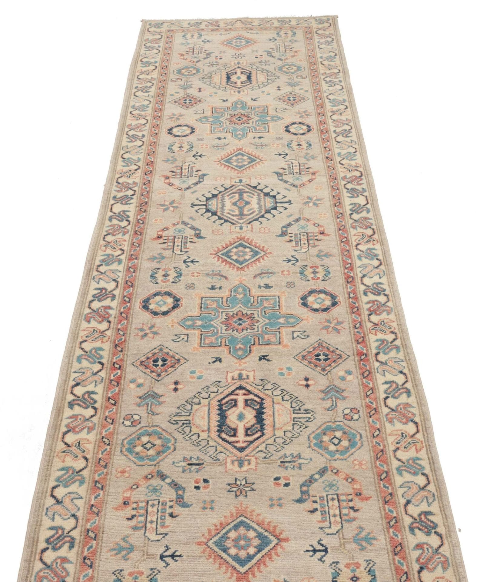 Kazak Orientteppich aus Pakistan, 86 × 292 cm