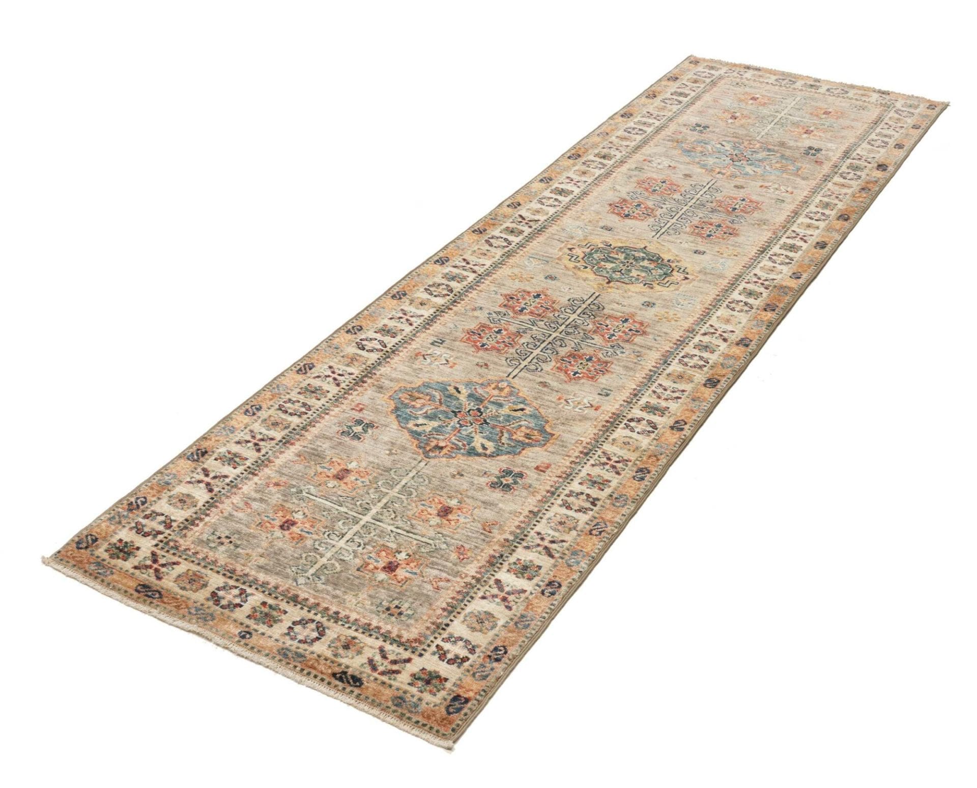 Handgeknüpfter Kazak Orientteppich, 80 × 256 cm, Wolle