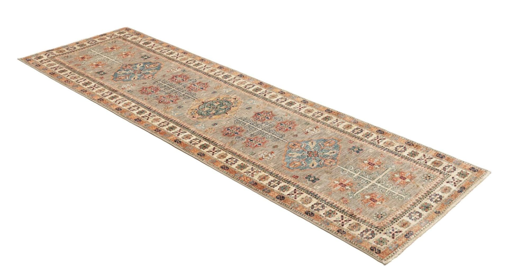 Handgeknüpfter Kazak Orientteppich, 80 × 256 cm, Wolle