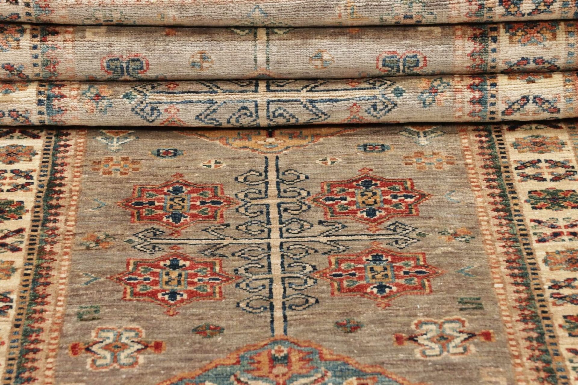 Handgeknüpfter Kazak Orientteppich, 80 × 256 cm, Wolle