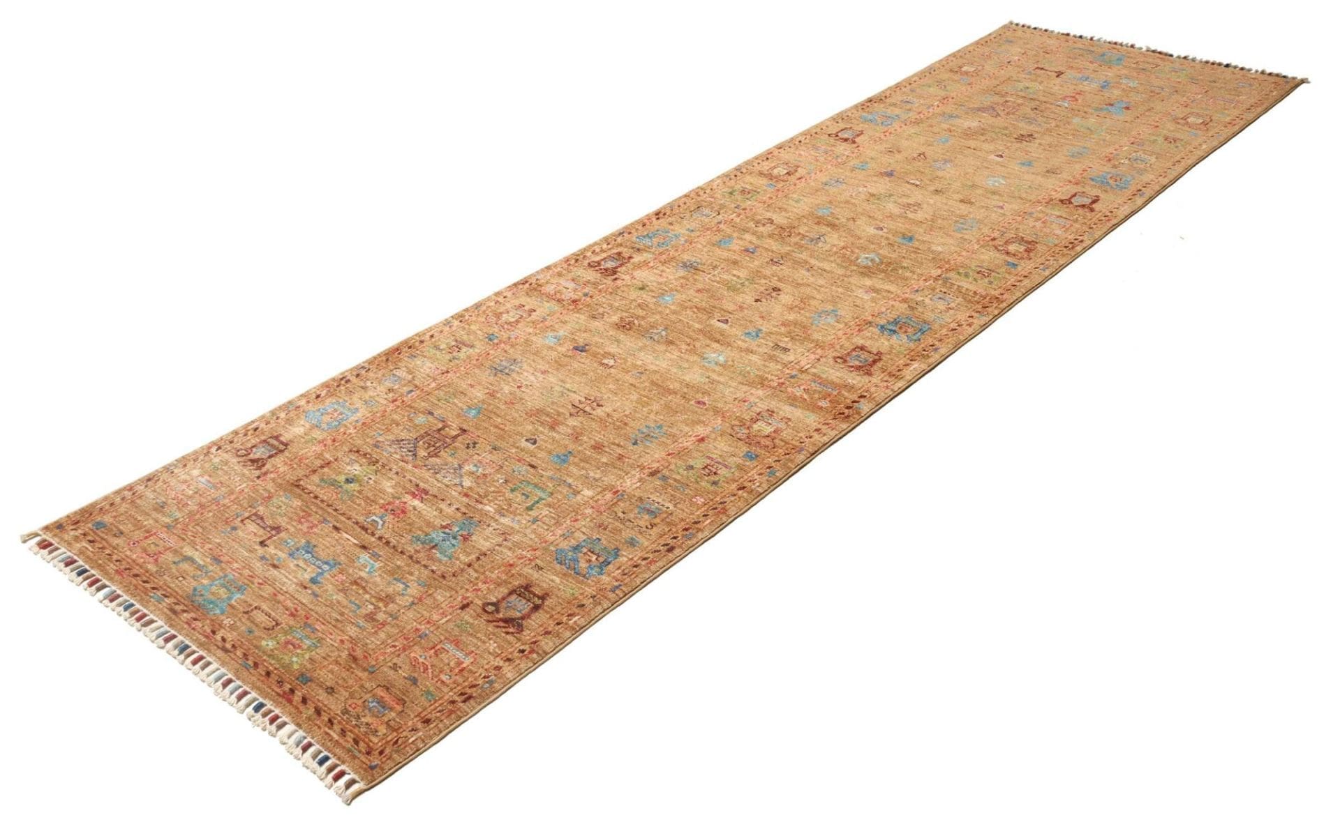 Handgeknüpfter Samarkand Orientteppich, 84 × 289 cm, Wolle