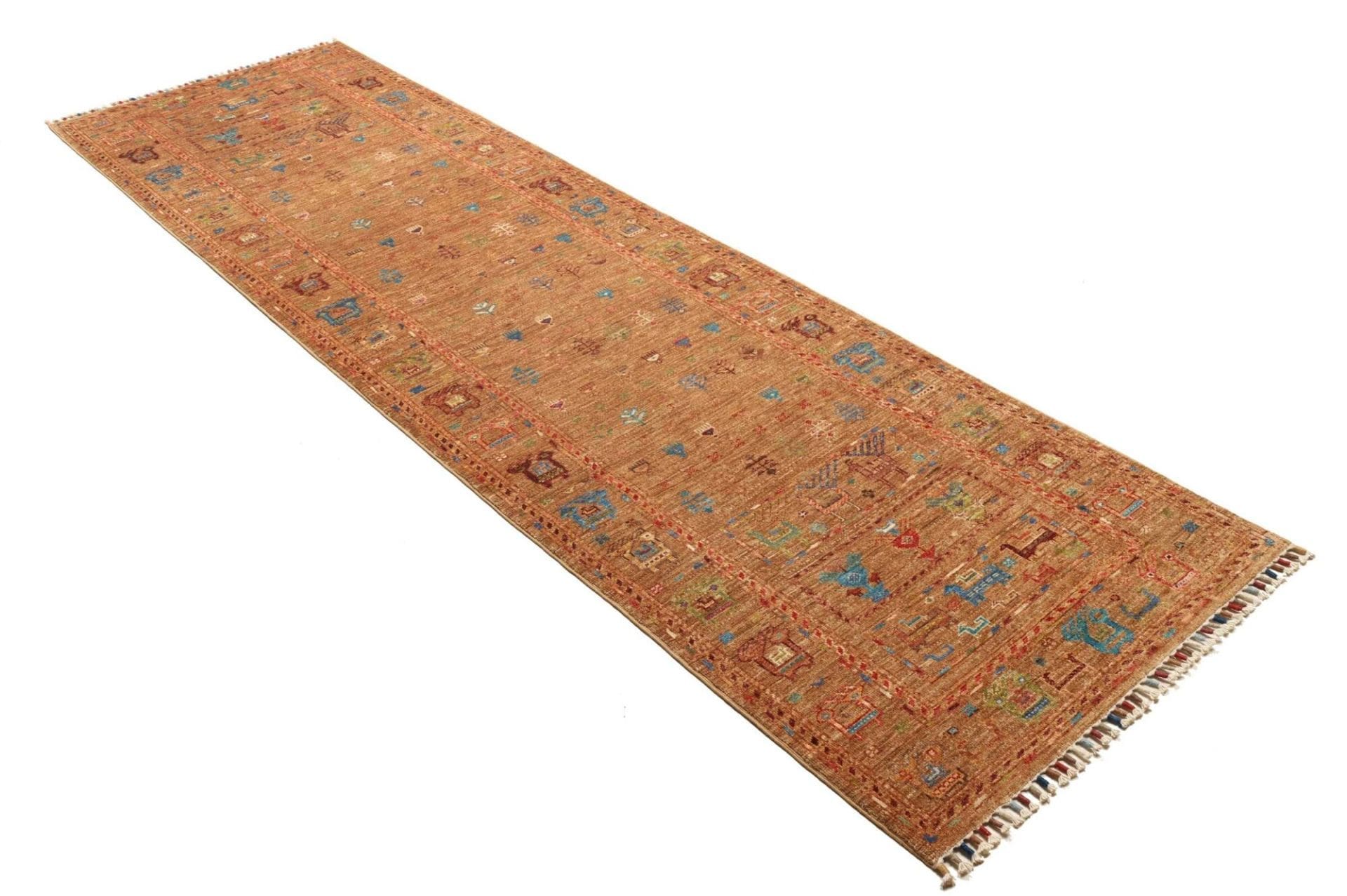Handgeknüpfter Samarkand Orientteppich, 84 × 289 cm, Wolle