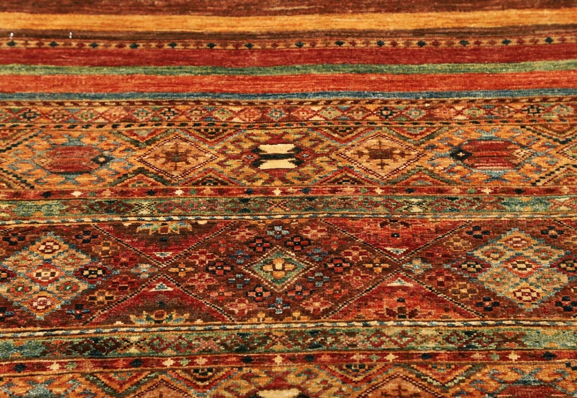Handgeknüpfter Samarkand Orientteppich, 84 × 299 cm, Wolle