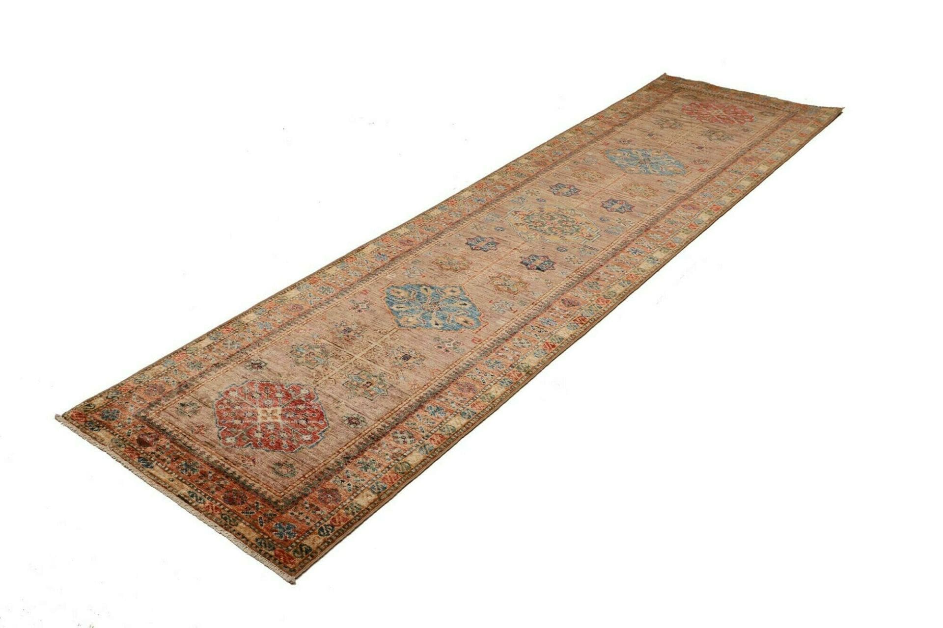 Kazak Orientteppich 81 × 294 cm aus Wolle, handgeknüpft