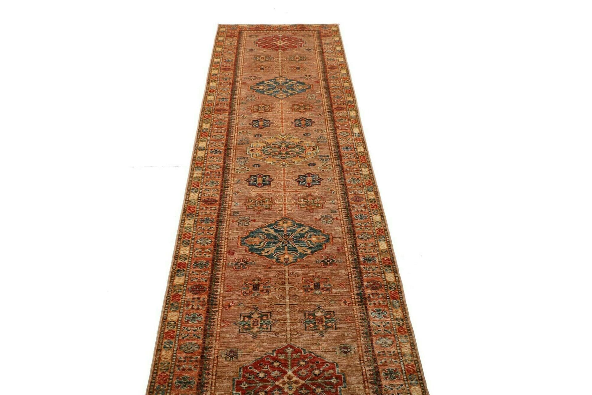 Kazak Orientteppich 81 × 294 cm aus Wolle, handgeknüpft