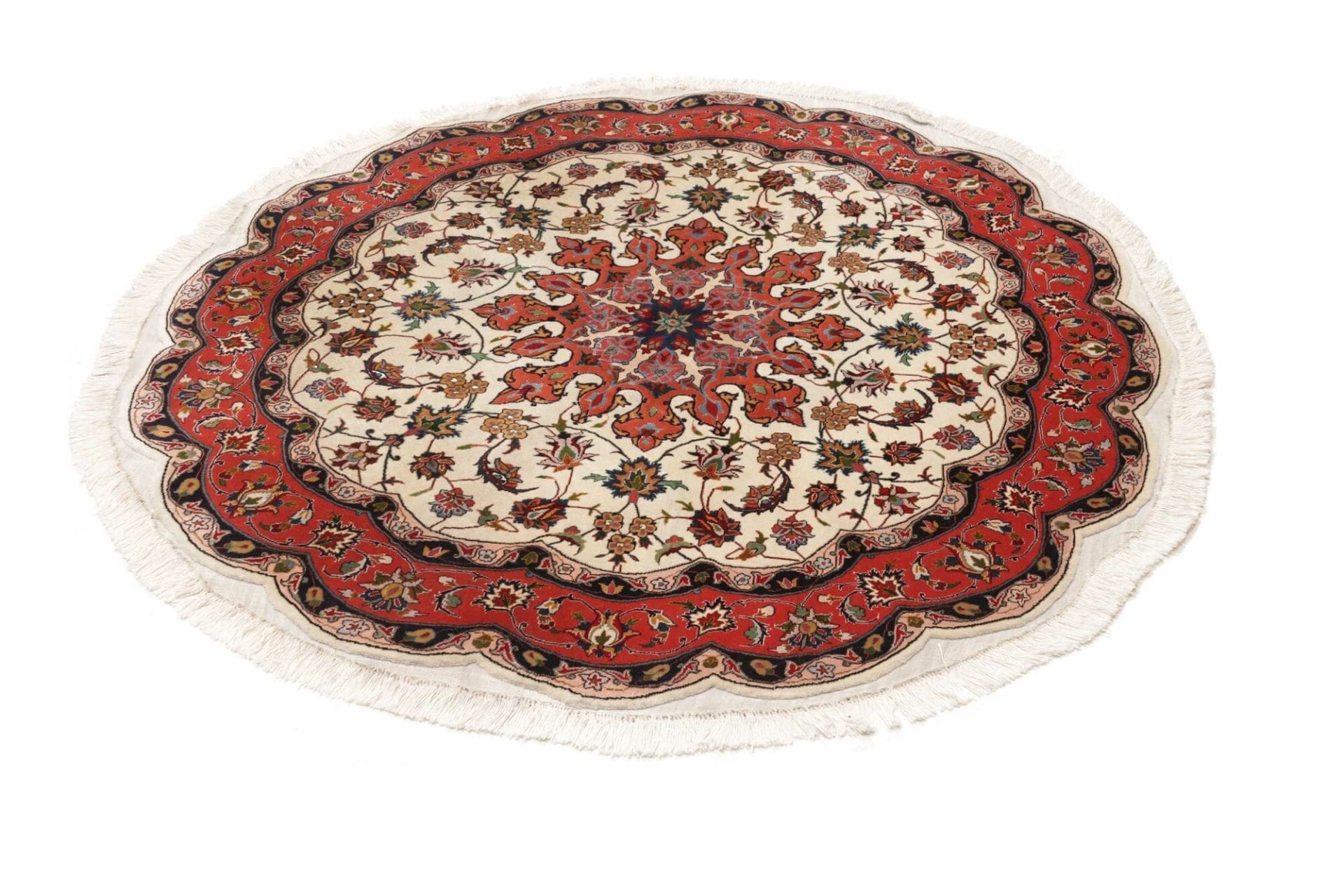 Täbriz Perserteppich 153 × 150 cm aus Wolle, handgeknüpft
