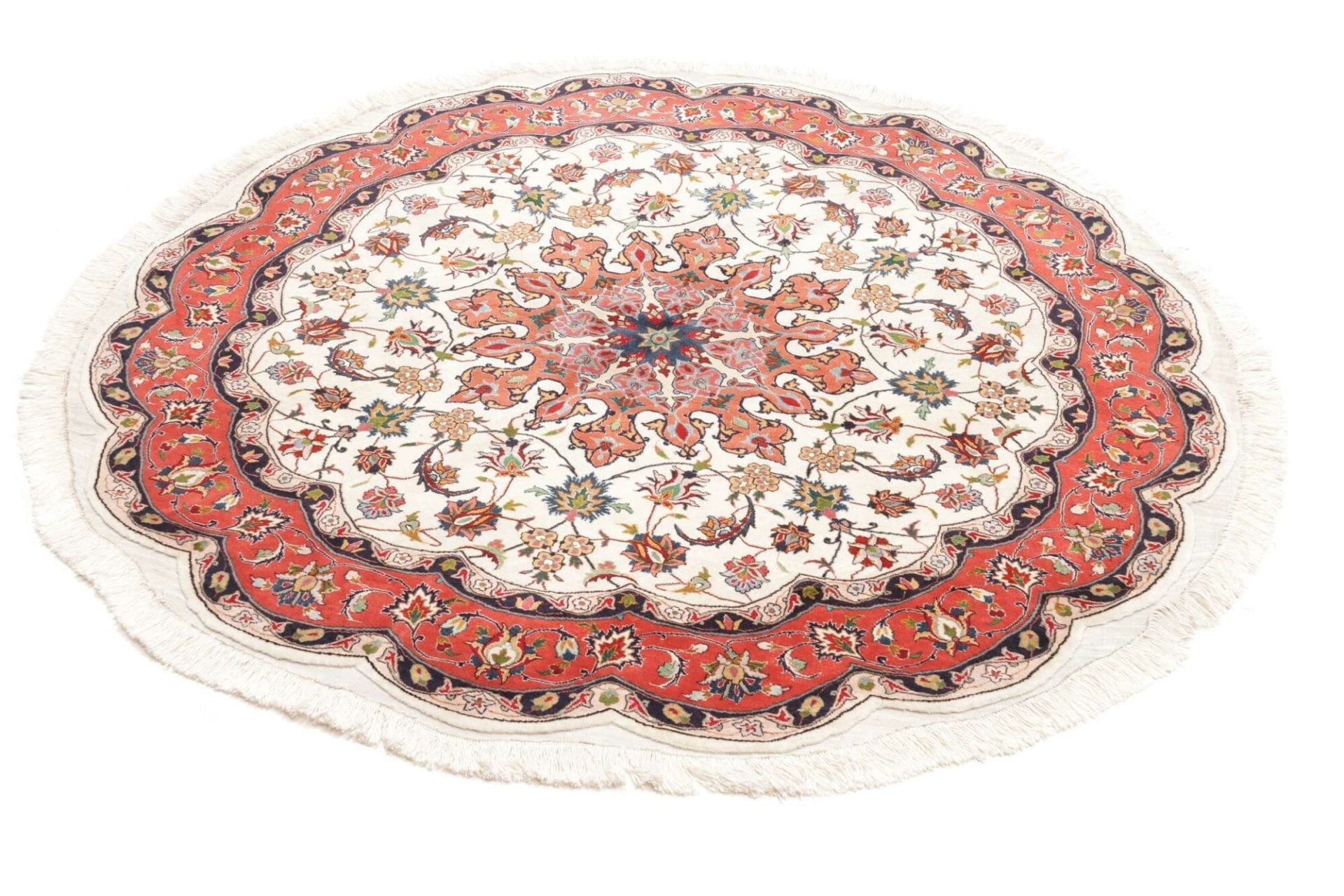 Täbriz Perserteppich 153 × 150 cm aus Wolle, handgeknüpft