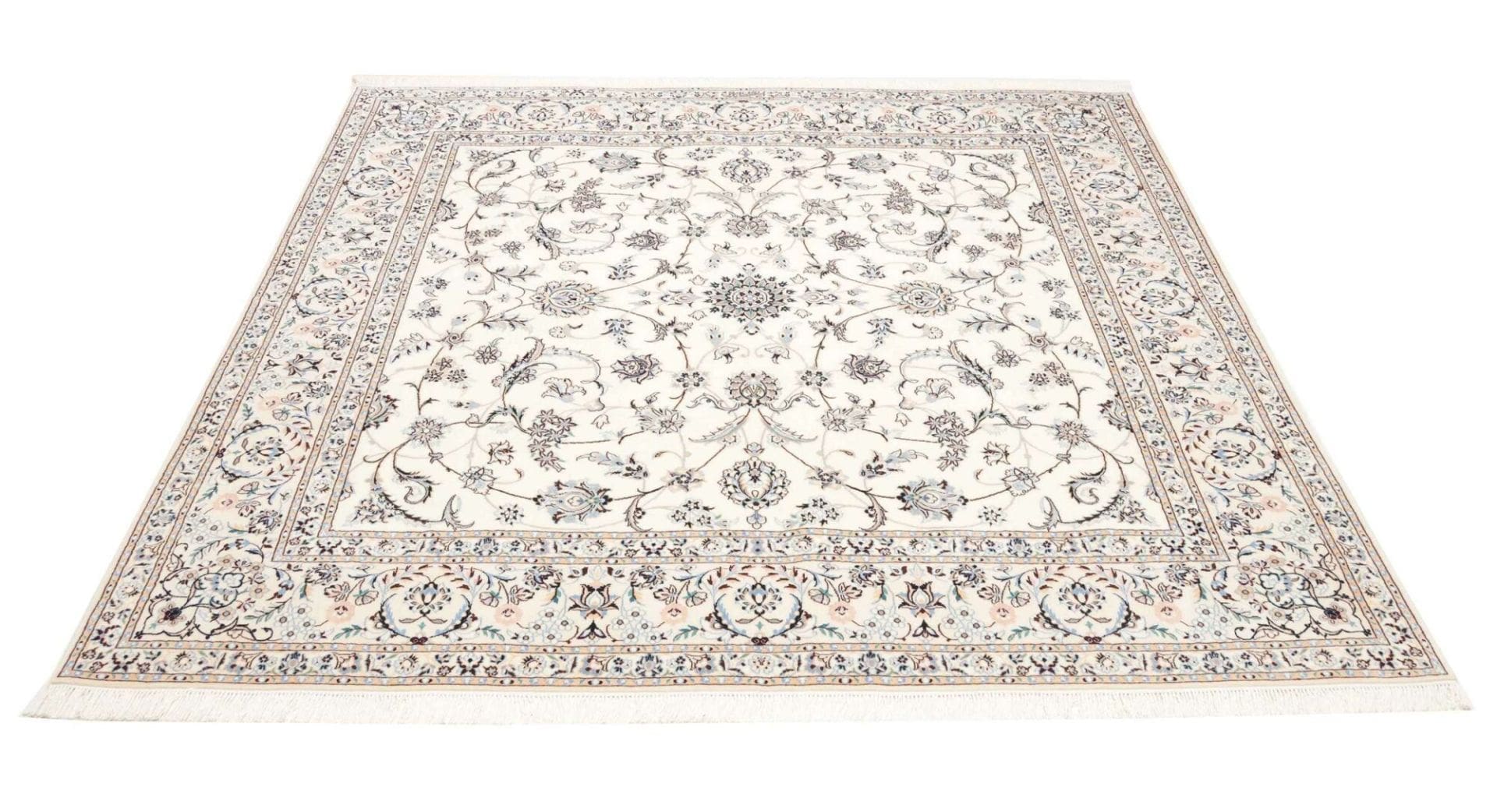 Nain Perserteppich 203 × 210 cm aus Wolle, handgeknüpft