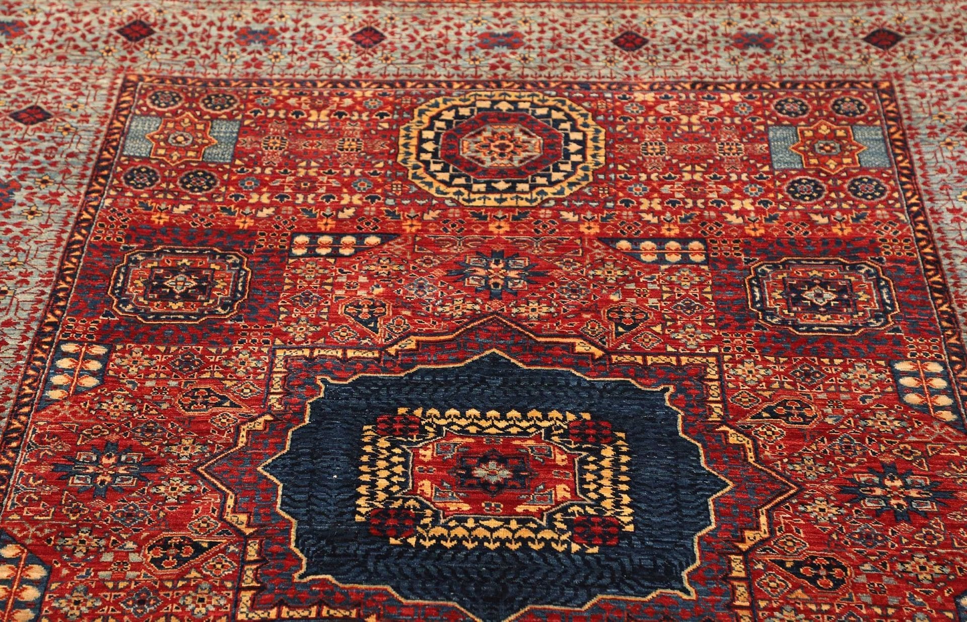 Handgeknüpfter Mamluk Orientteppich 201 × 146 cm