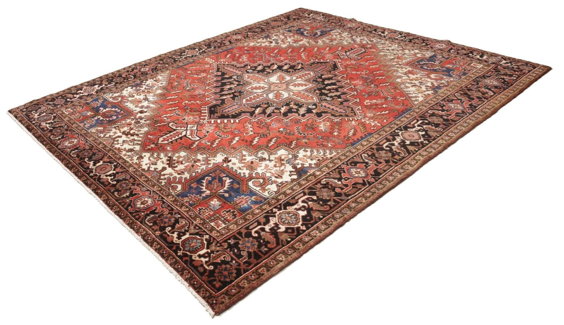 Heriz Perserteppich 243 × 275 cm aus Wolle, handgeknüpft