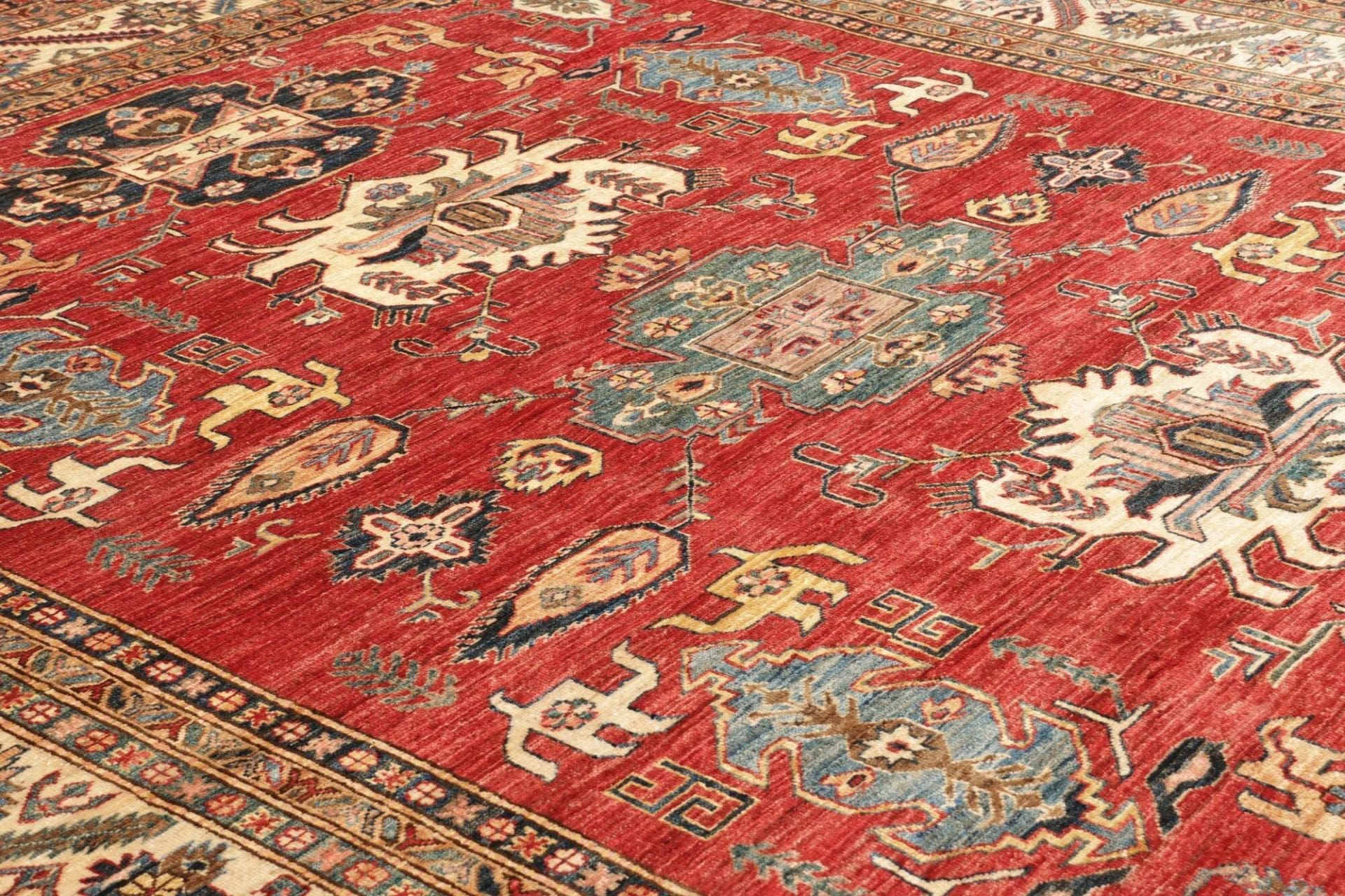 Handgeknüpfter Kazak Orientteppich, 258 × 300 cm, Wolle