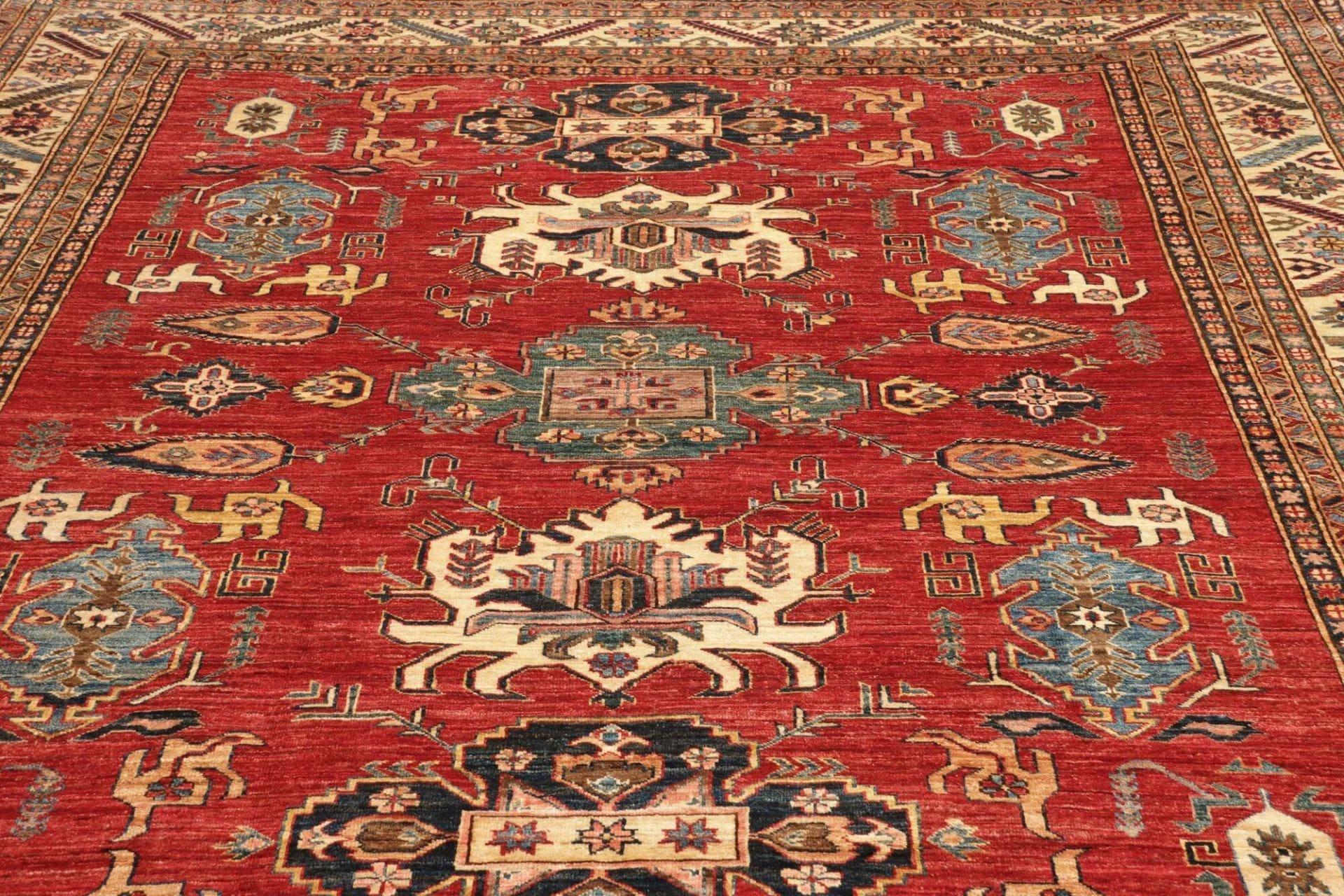 Handgeknüpfter Kazak Orientteppich, 258 × 300 cm, Wolle