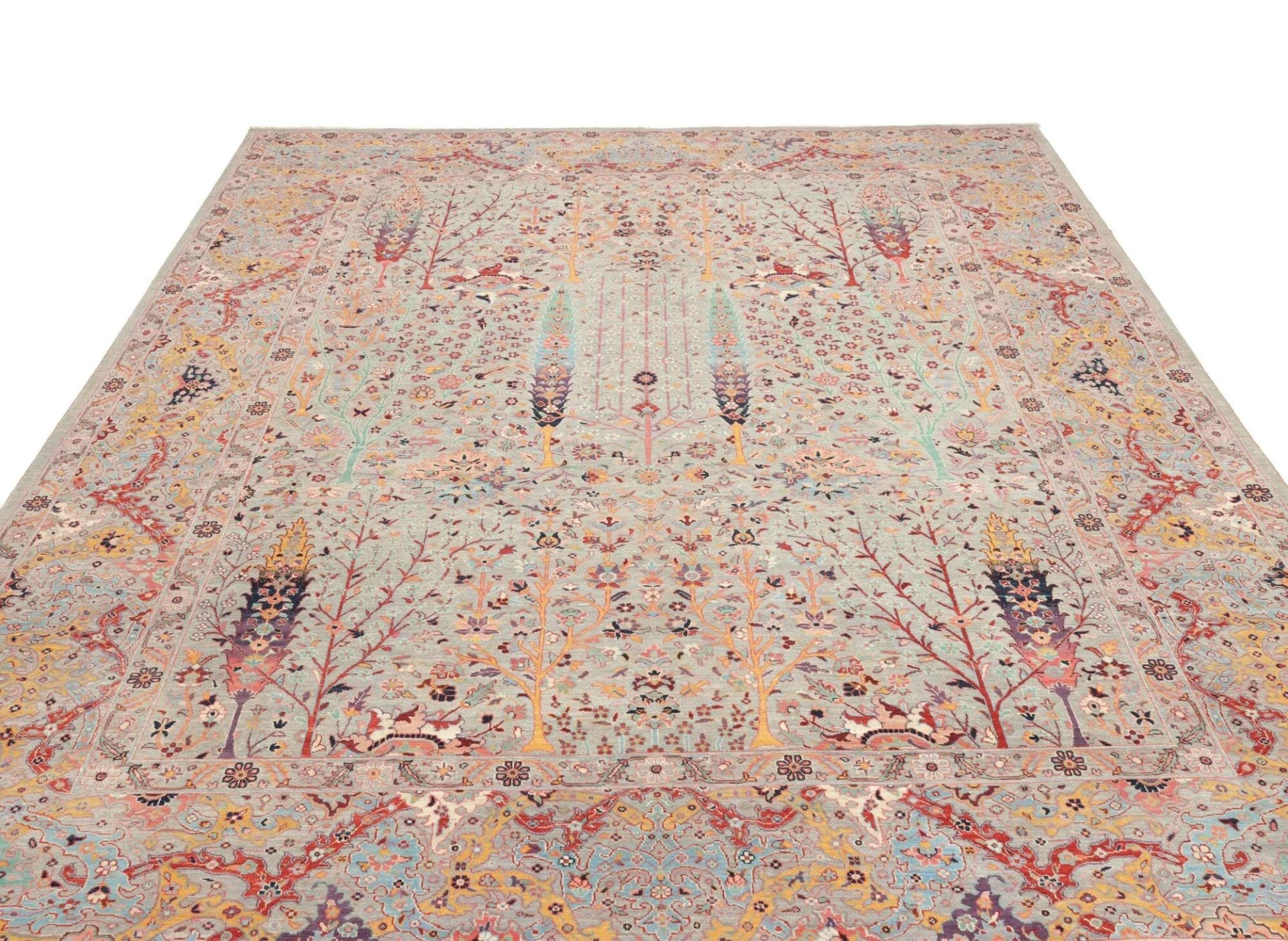 Handgeknüpfter Samarkand Orientteppich 253 × 291 cm