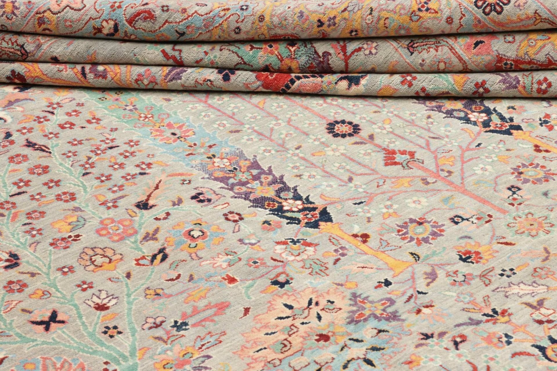 Handgeknüpfter Samarkand Orientteppich 253 × 291 cm