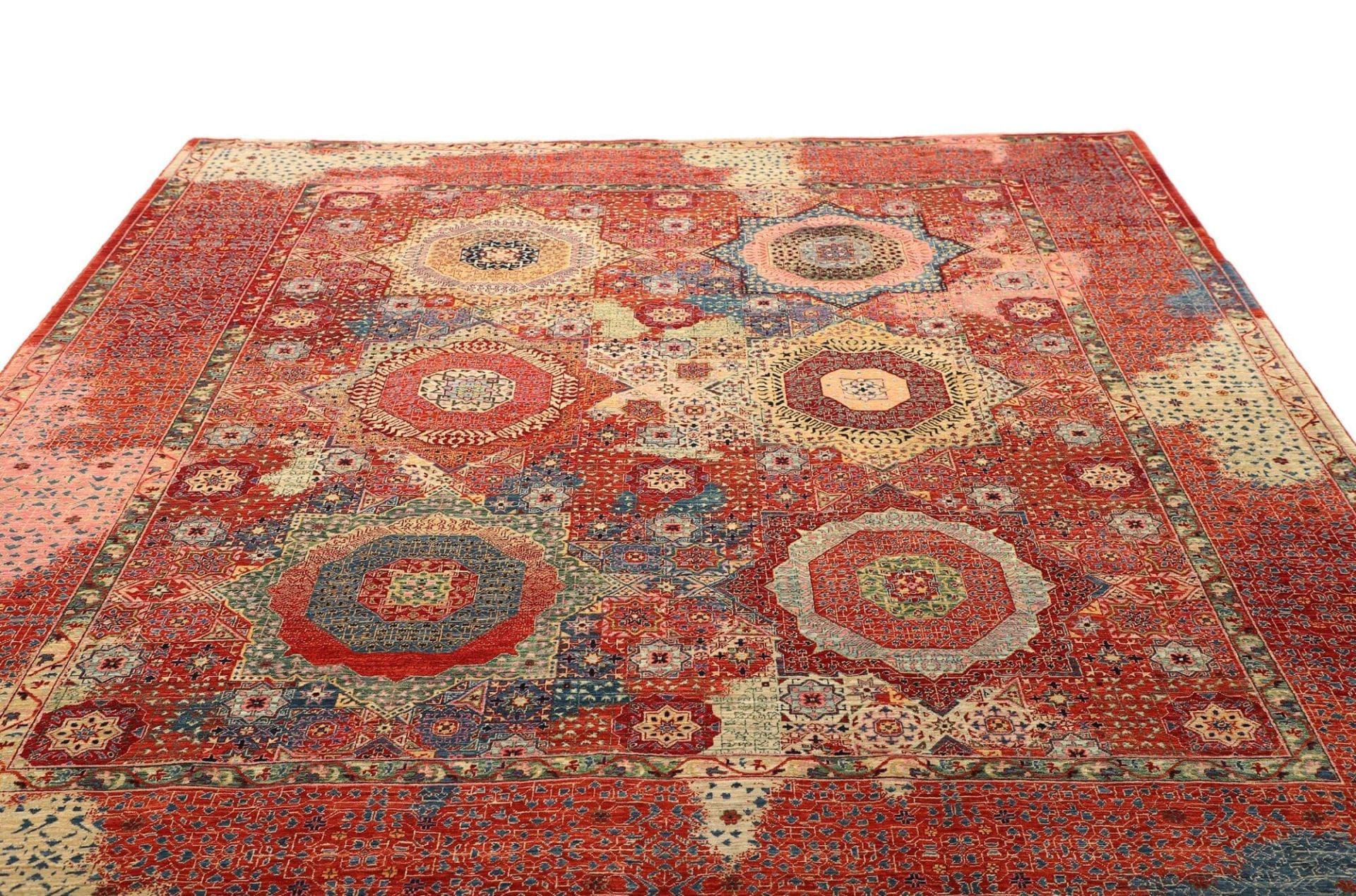 Handgeknüpfter Mamluk Orientteppich, 256 × 287 cm, Wolle