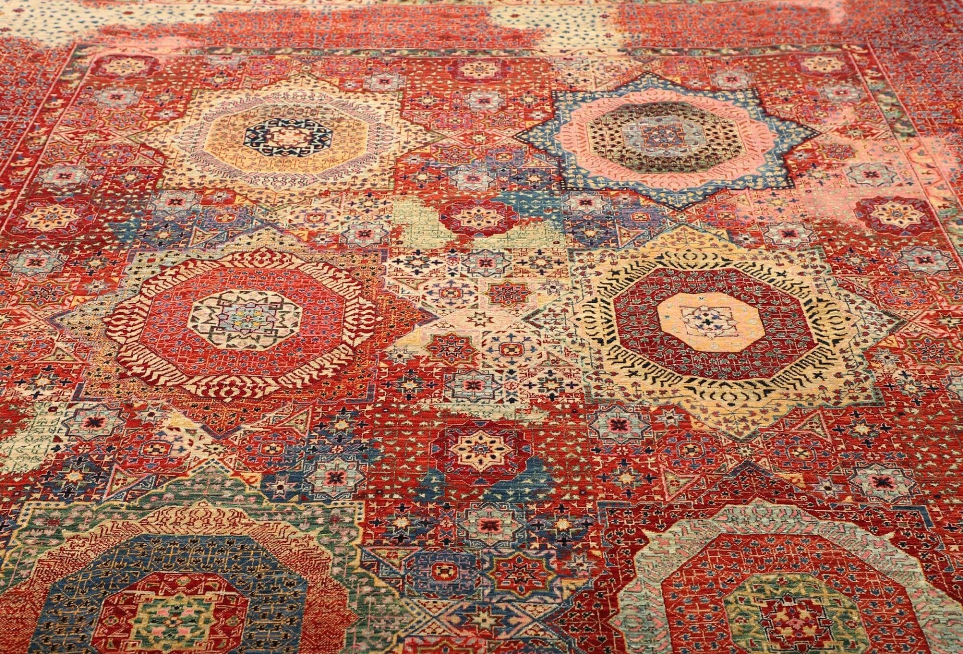 Handgeknüpfter Mamluk Orientteppich, 256 × 287 cm, Wolle