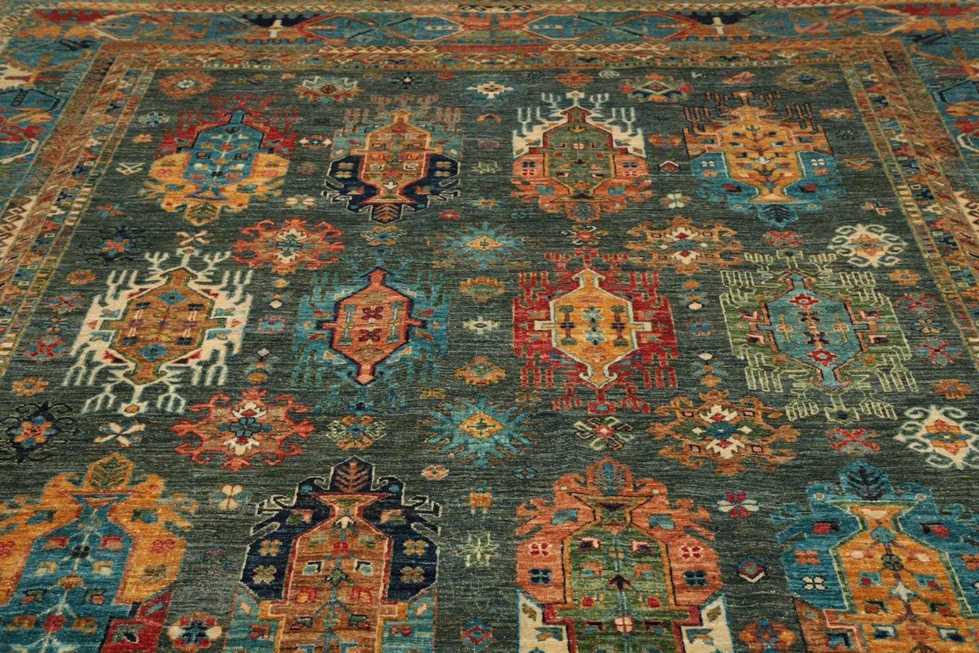 orientteppich-samarkand-256-x-295cm-handgeknupft-wolle-modern-6 Handgeknüpfter Samarkand Orientteppich 256 × 295 cm