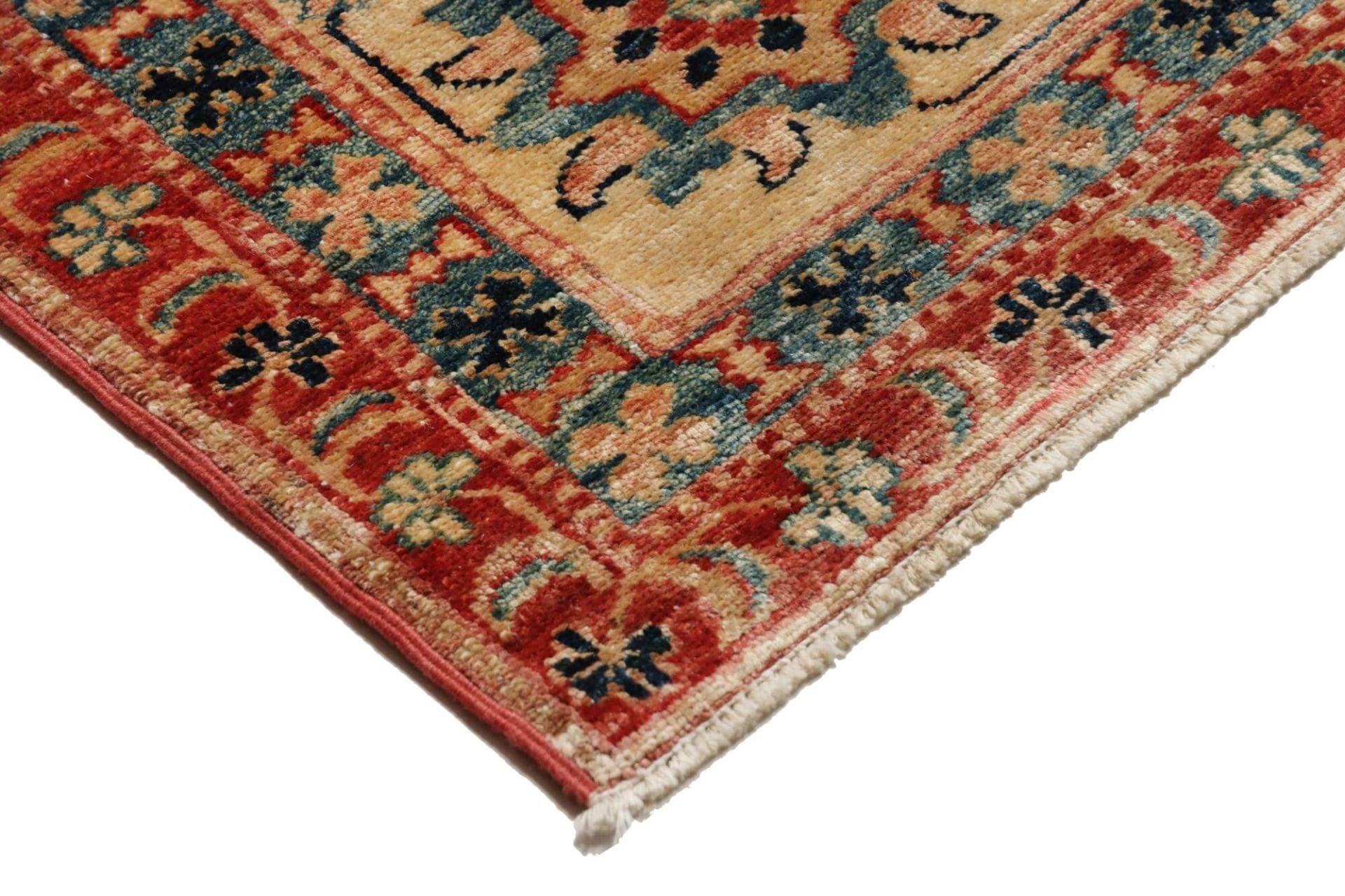 kazak-teppich-254-x-303-cm-geometrisches-muster-handgeknupft-4 Handgeknüpfter Kazak Orientteppich 254 × 303 cm