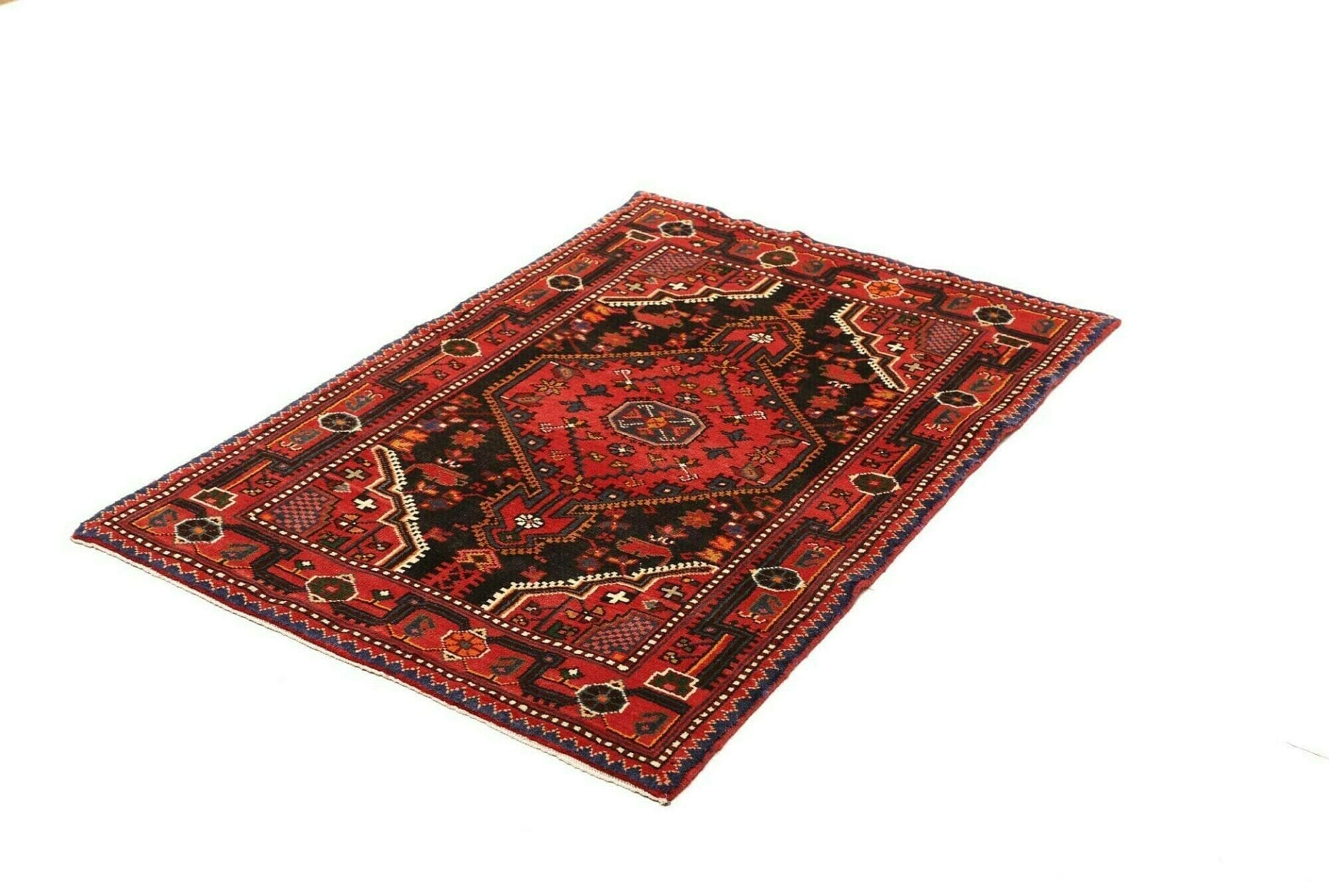 Hamadan Herati Perserteppich aus Iran, 92 × 127 cm