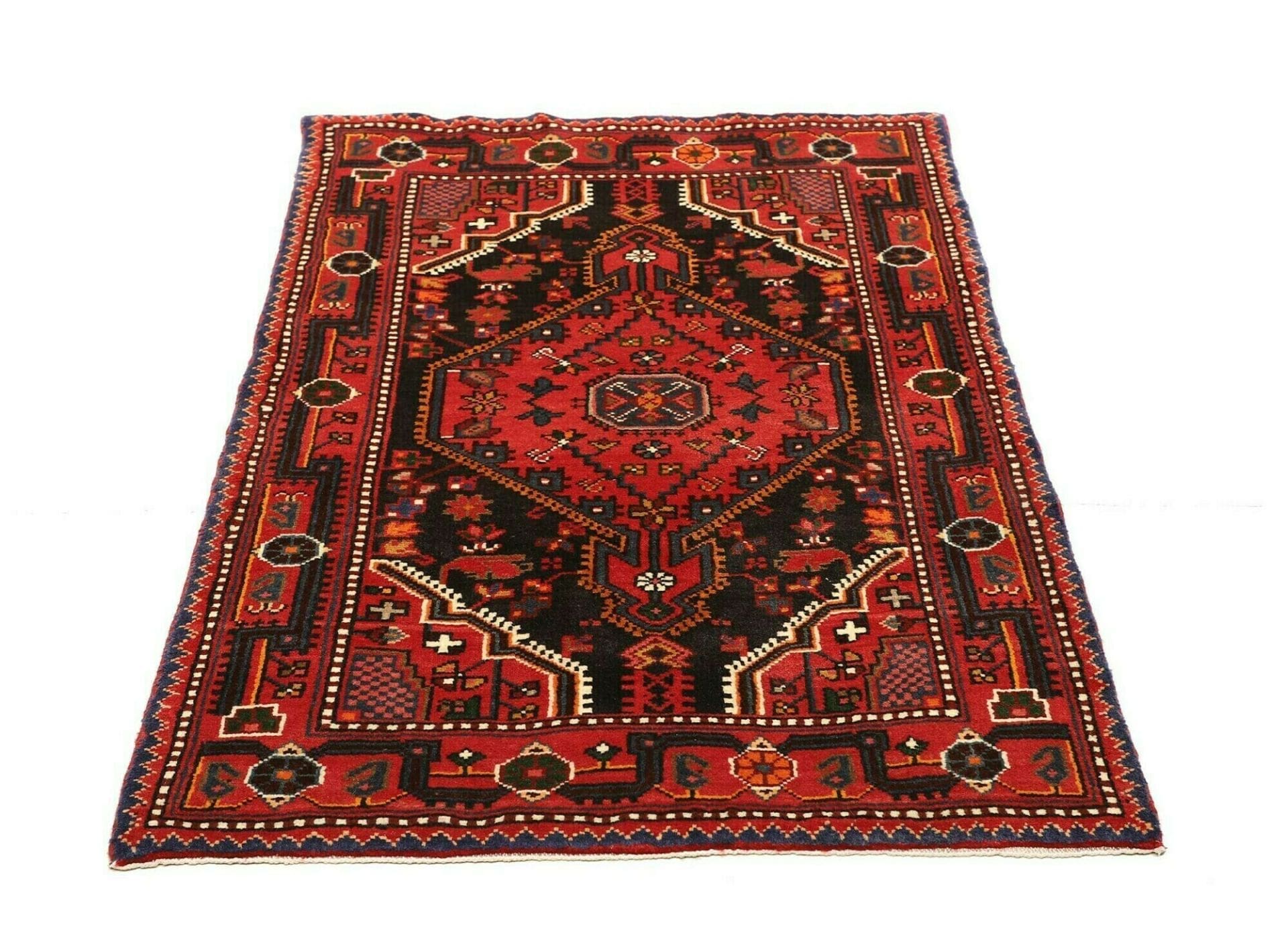 Hamadan Herati Perserteppich aus Iran, 92 × 127 cm