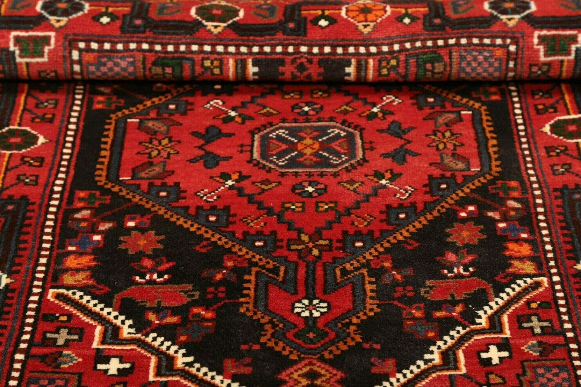 Hamadan Herati Perserteppich aus Iran, 92 × 127 cm