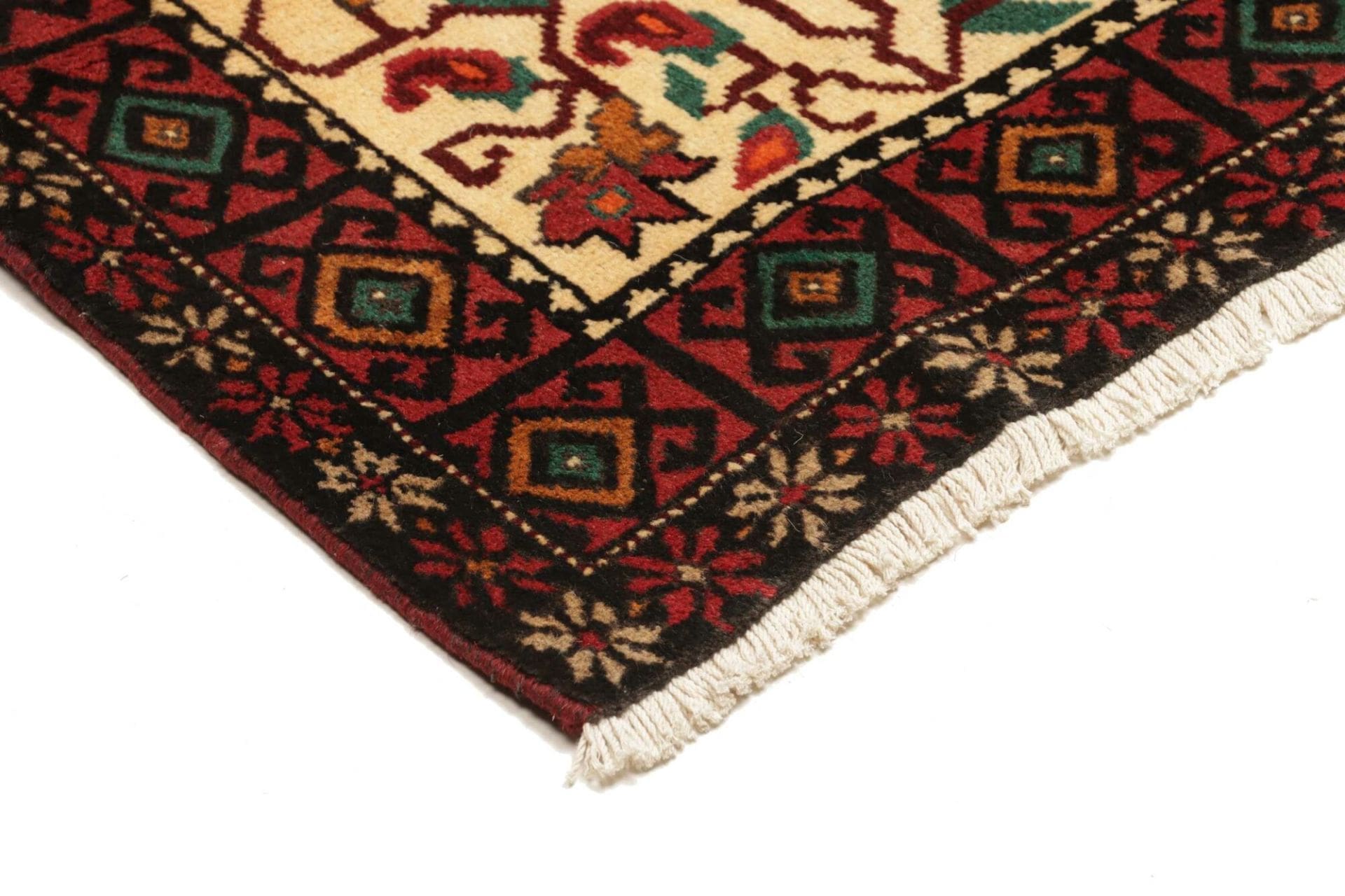 orientteppich-107-x-194cm-aus-schurwolle-handgeknupft-nain-muster-4 Handgeknüpfter Nain Perserteppich 107 × 194 cm