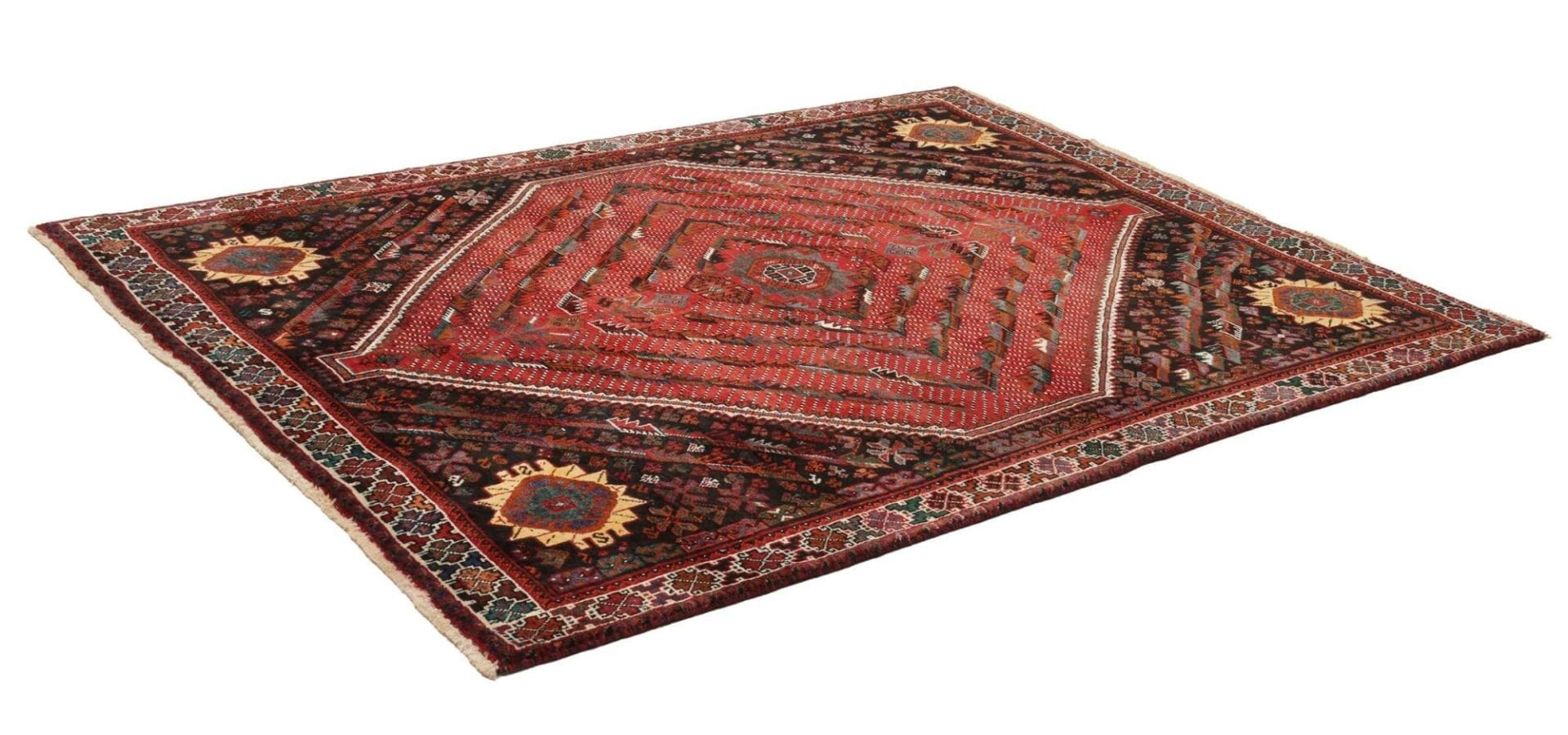 Handgeknüpfter Shiraz Perserteppich, 180 × 240 cm, Wolle