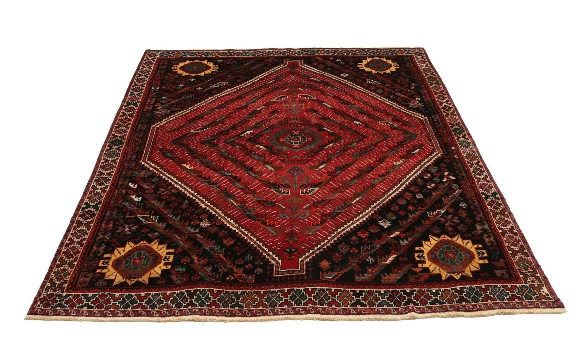 Handgeknüpfter Shiraz Perserteppich, 180 × 240 cm, Wolle