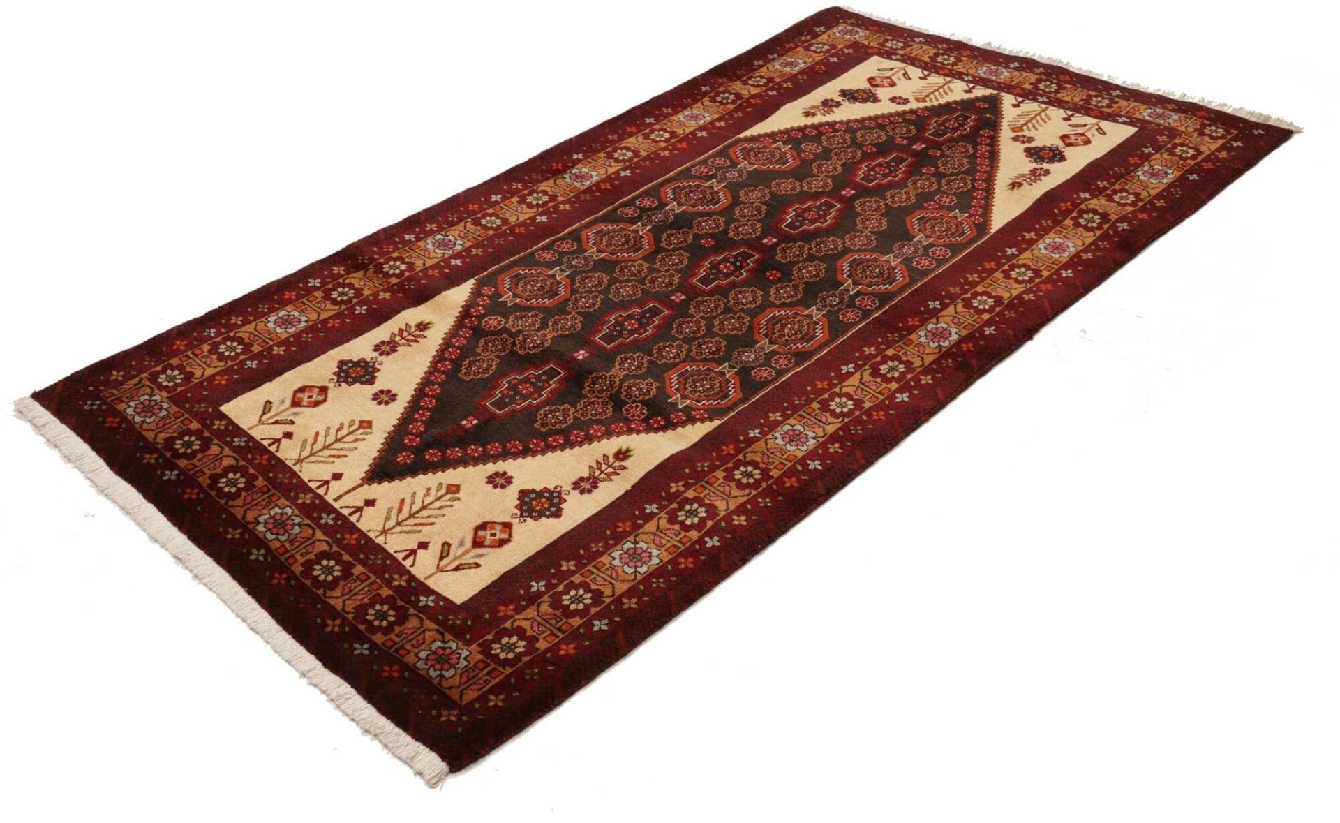 perserteppich-108-x-198cm-aus-schurwolle-handgeknupft-nain-muster-1 Handgeknüpfter Nain Perserteppich 108 × 198 cm