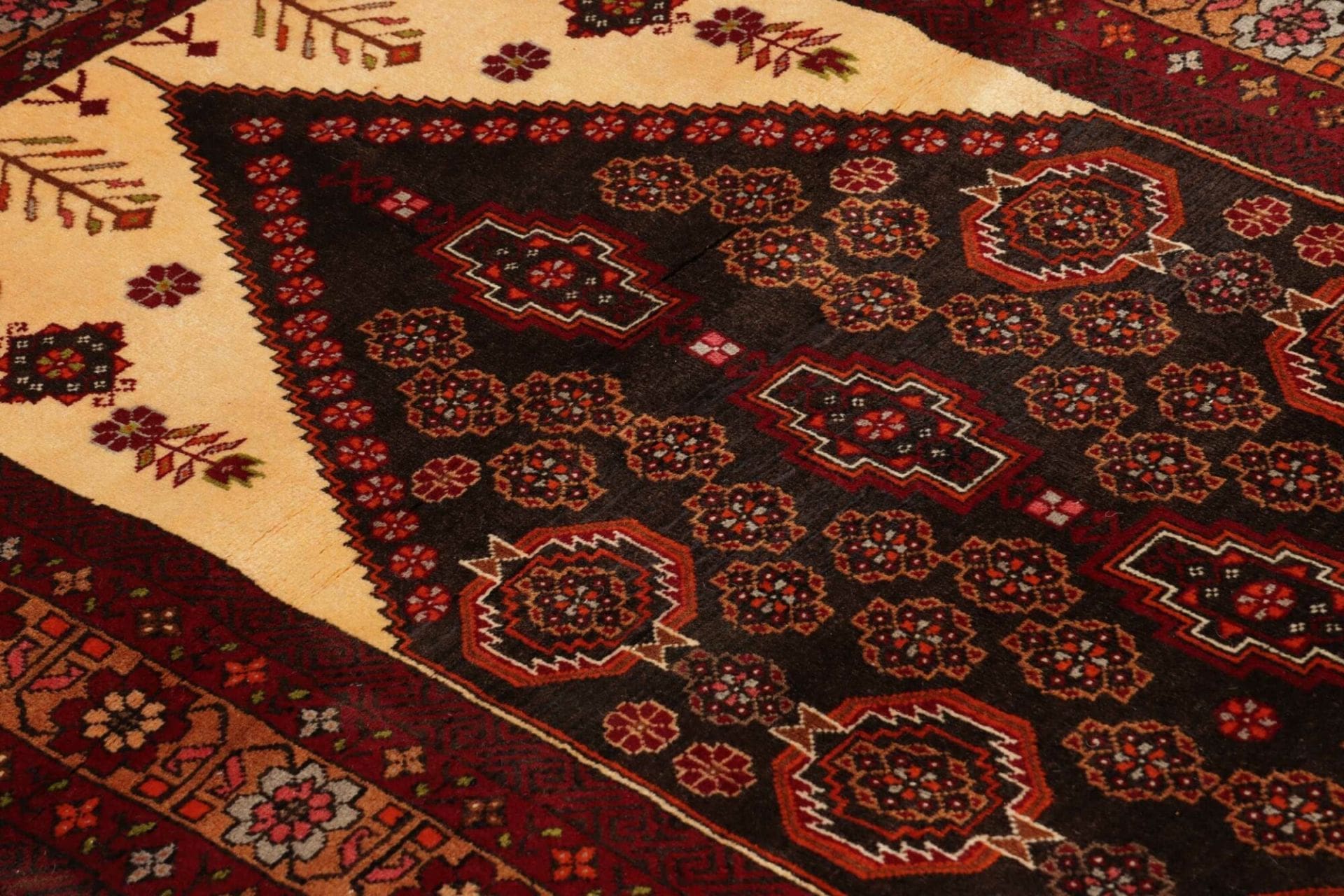 perserteppich-108-x-198cm-aus-schurwolle-handgeknupft-nain-muster-6 Handgeknüpfter Nain Perserteppich 108 × 198 cm