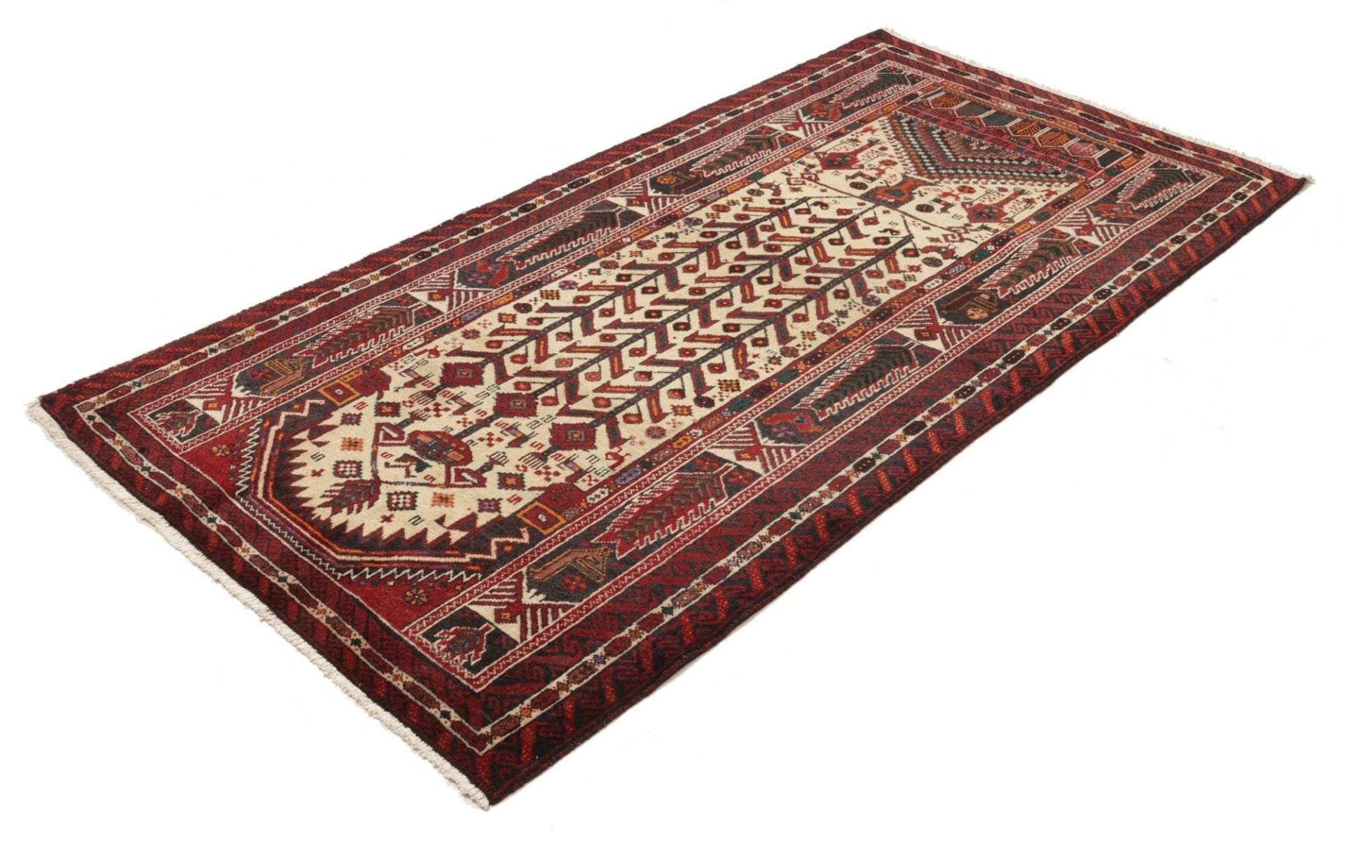 Perserteppich 111 × 205 cm aus Wolle, handgeknüpft