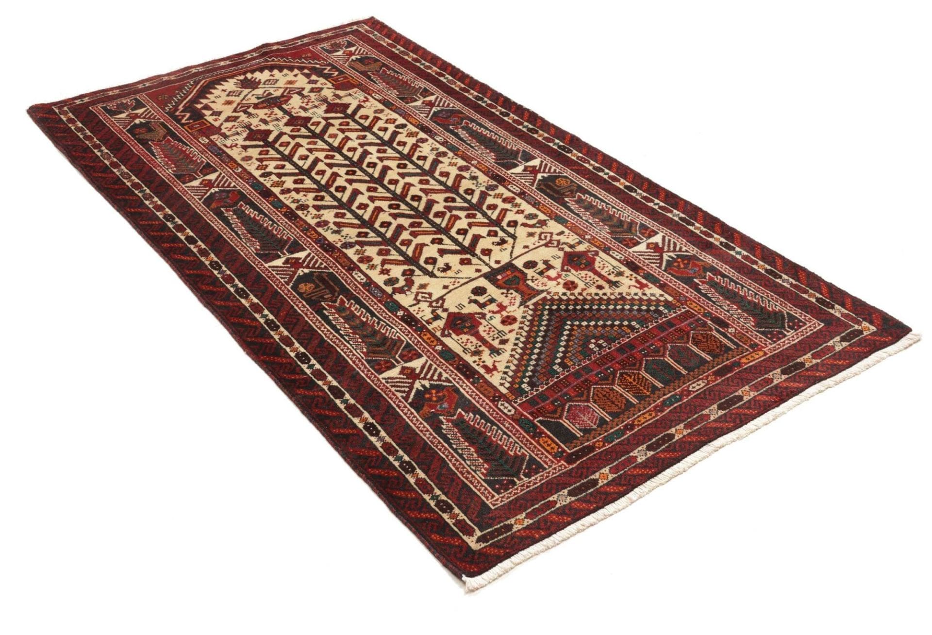 Perserteppich 111 × 205 cm aus Wolle, handgeknüpft