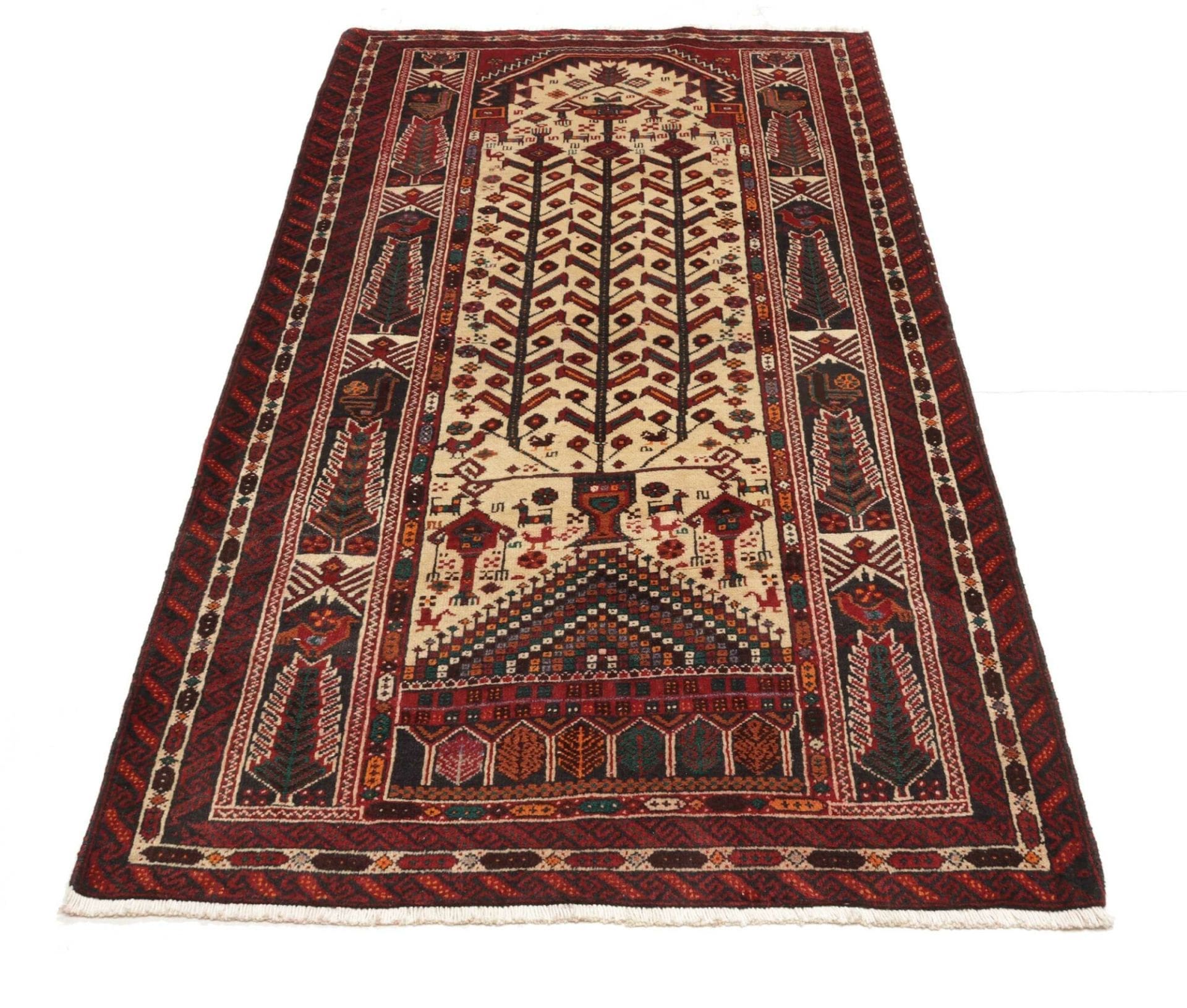 Perserteppich 111 × 205 cm aus Wolle, handgeknüpft